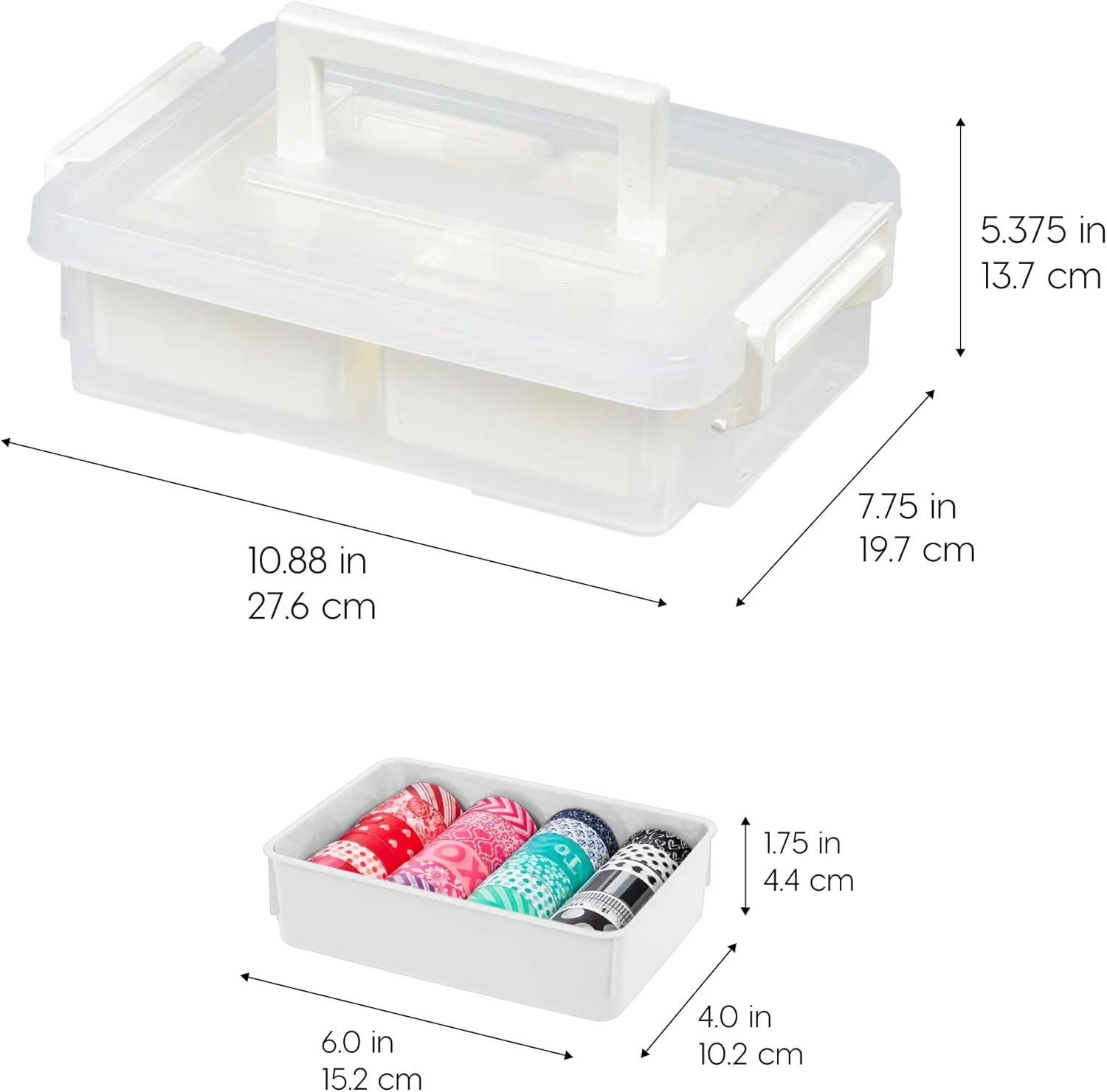 1 Qt. Plastic Storage Bins with Lids, 2 Pack - Image 2