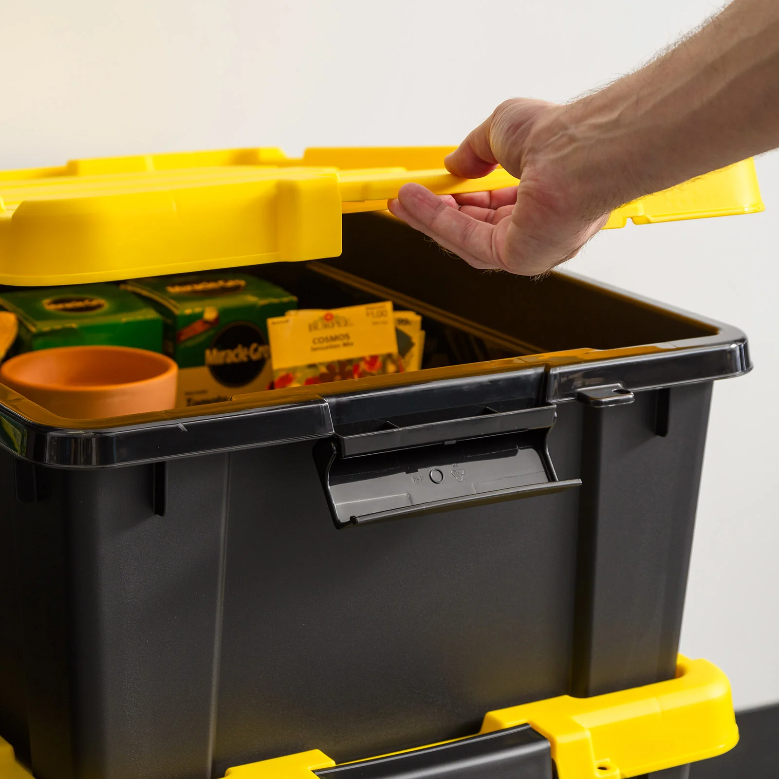 12-Gal Heavy-Duty Storage Containers with Latching Lids – 3-Pack - Image 4
