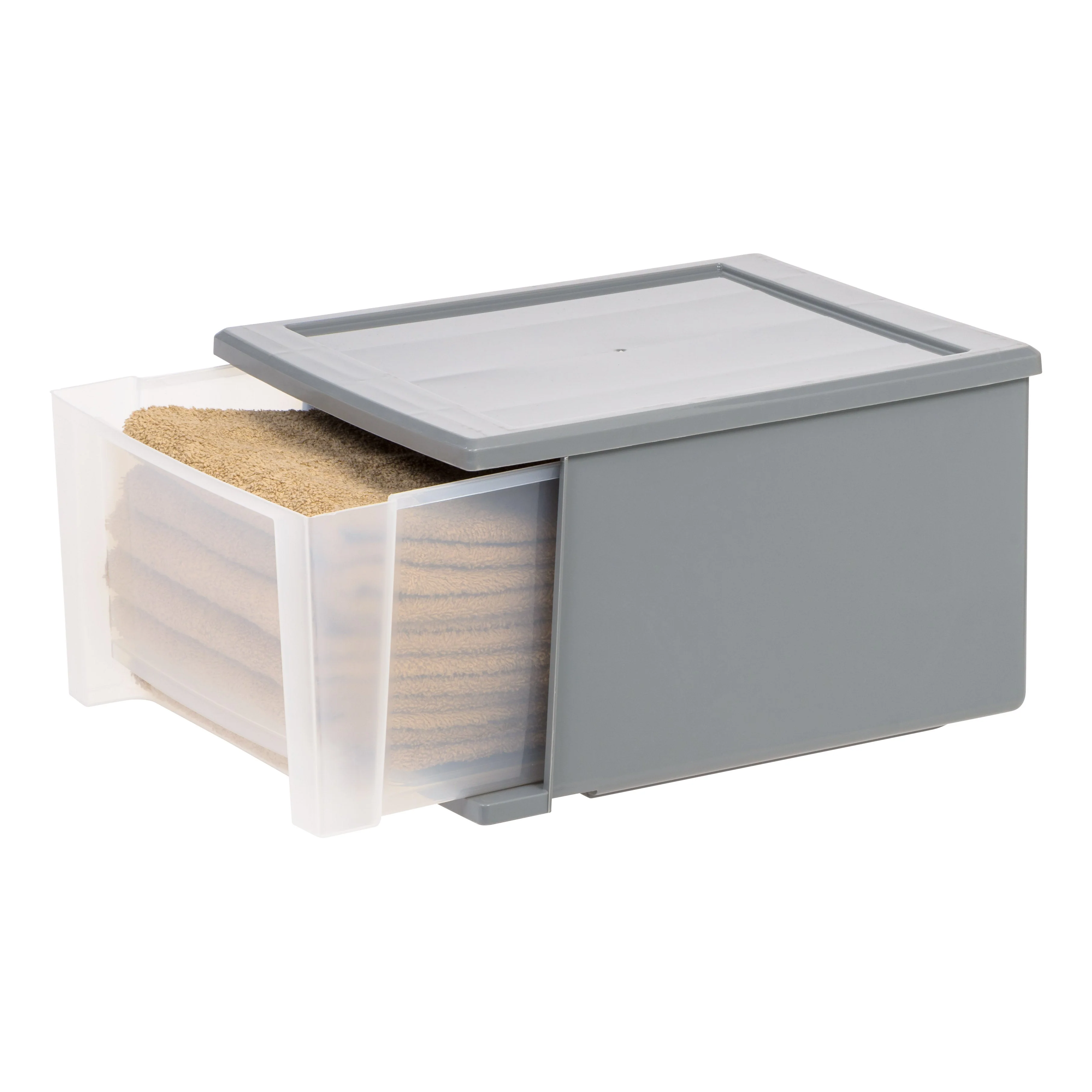12" W Stackable Storage Drawer, Pack of 3 - Image 3
