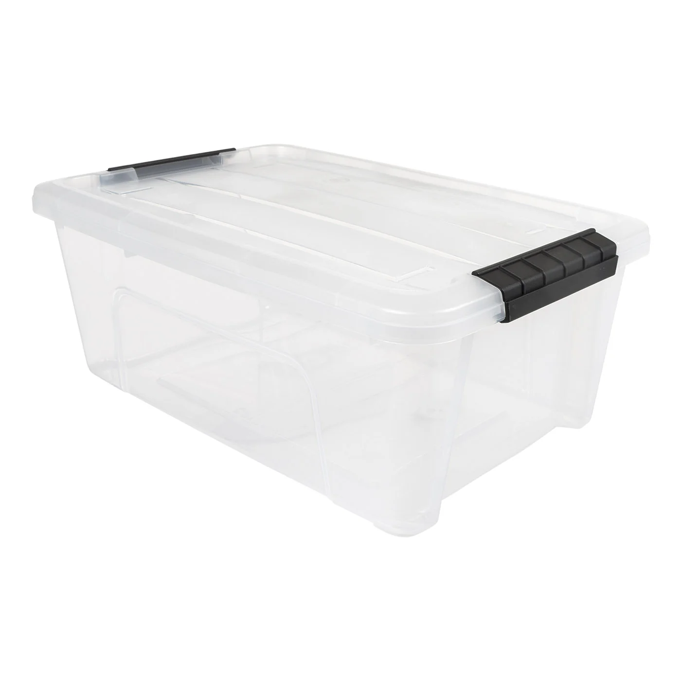 13.5 Qt (3.3 Gal) Clear Stackable Storage Containers with Latching Lids – 6 pack