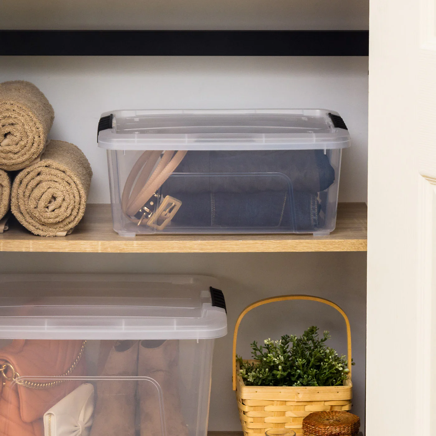 13.5 Qt (3.3 Gal) Clear Stackable Storage Containers with Latching Lids – 6 pack - Image 5