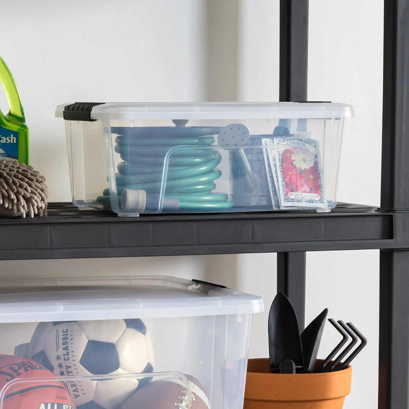 13.5 Qt (3.3 Gal) Clear Stackable Storage Containers with Latching Lids – 6 pack - Image 6