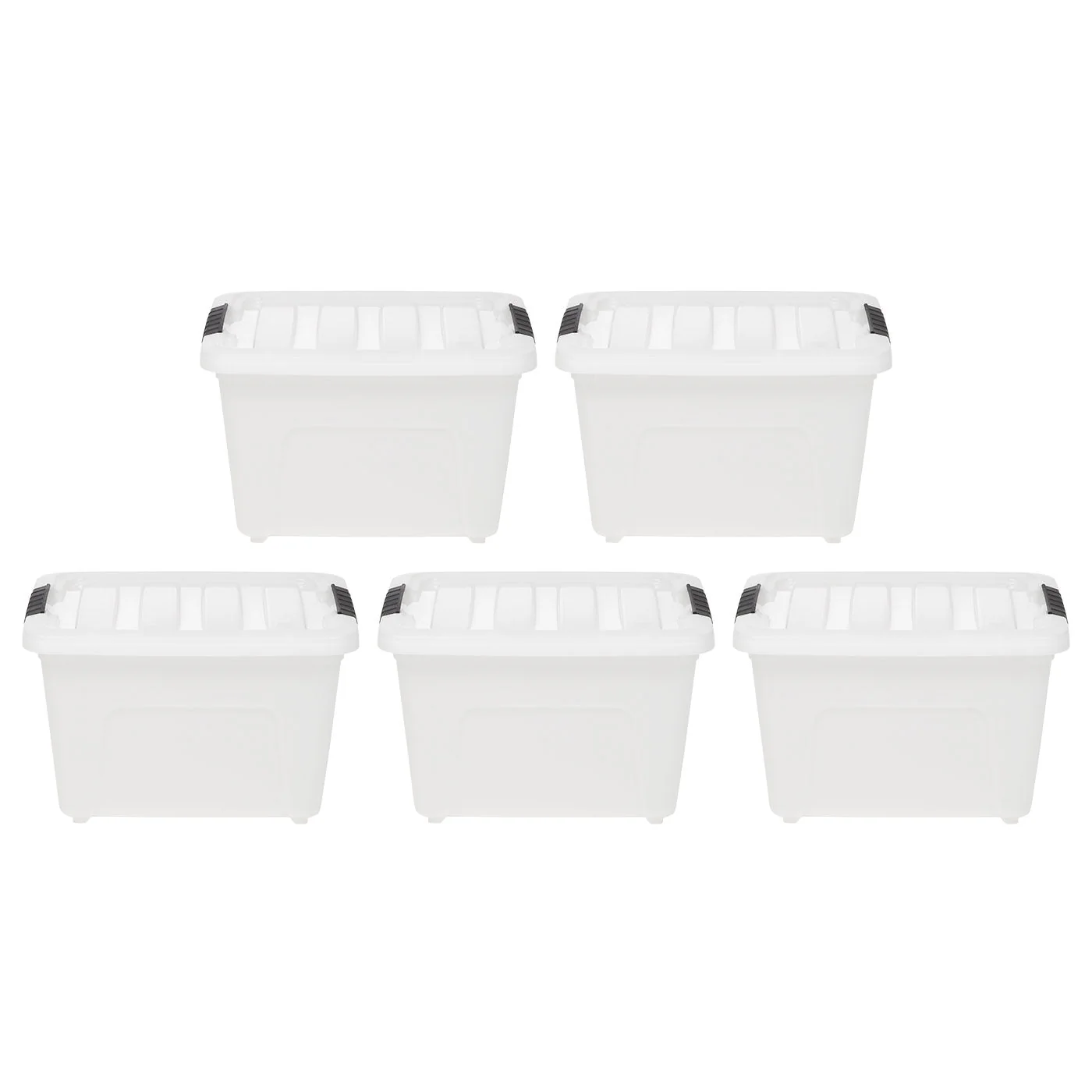 17 Quart Stack & Pull®  Natural Nesting Black Latching Storage Container [ Part of 5 ]