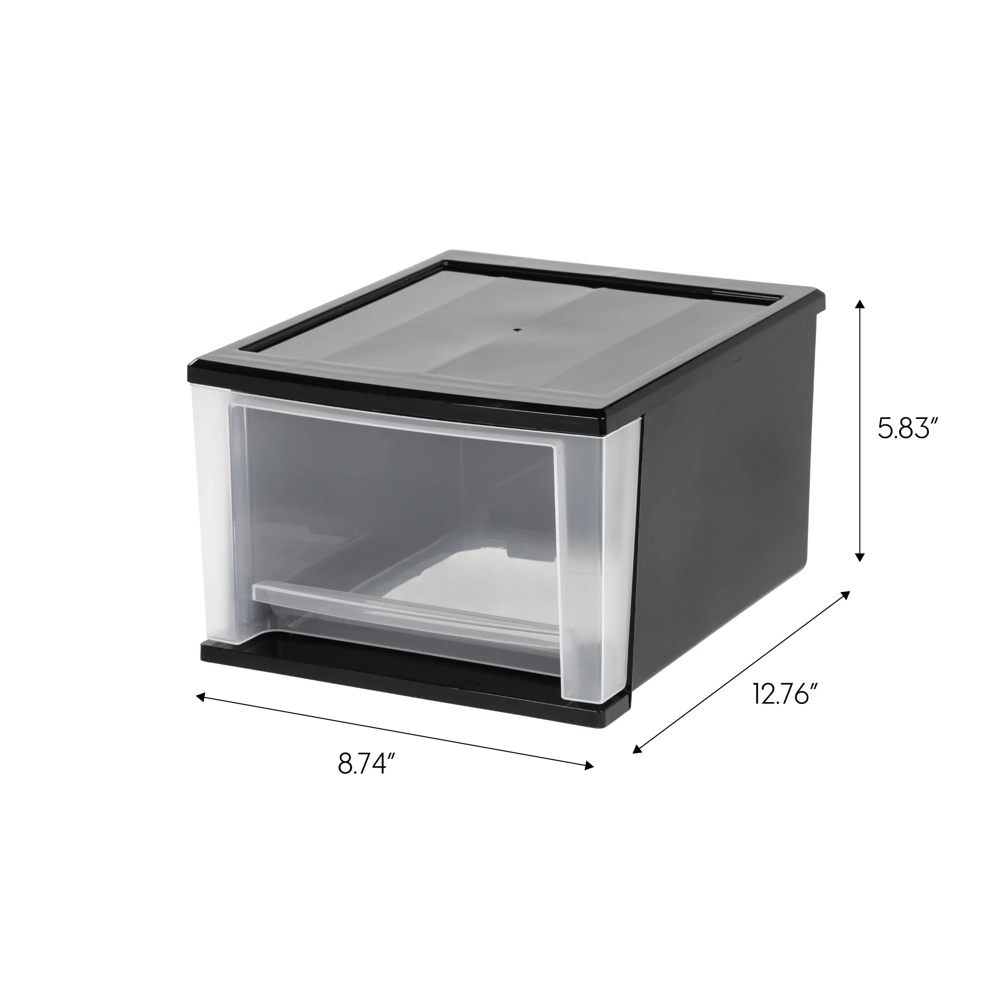 17 Quart Stacking Drawer, 4 Pack, Black - Image 5