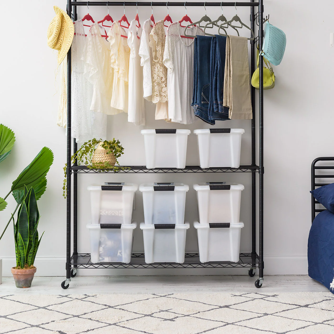 19 Qt. (4.75 Gal.) Pearl Latch Box, Stackable Plastic Storage Bins with Lids, Single Pk - Image 2