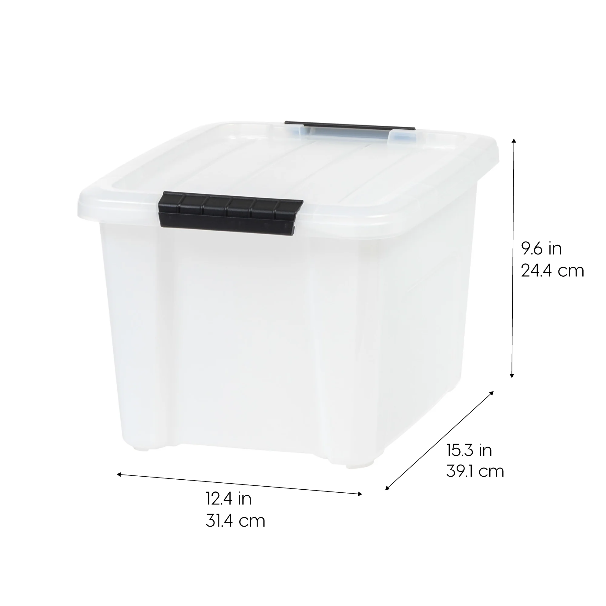 19 Qt. (4.75 Gal.) Pearl Latch Box, Stackable Plastic Storage Bins with Lids, Single Pk - Image 9