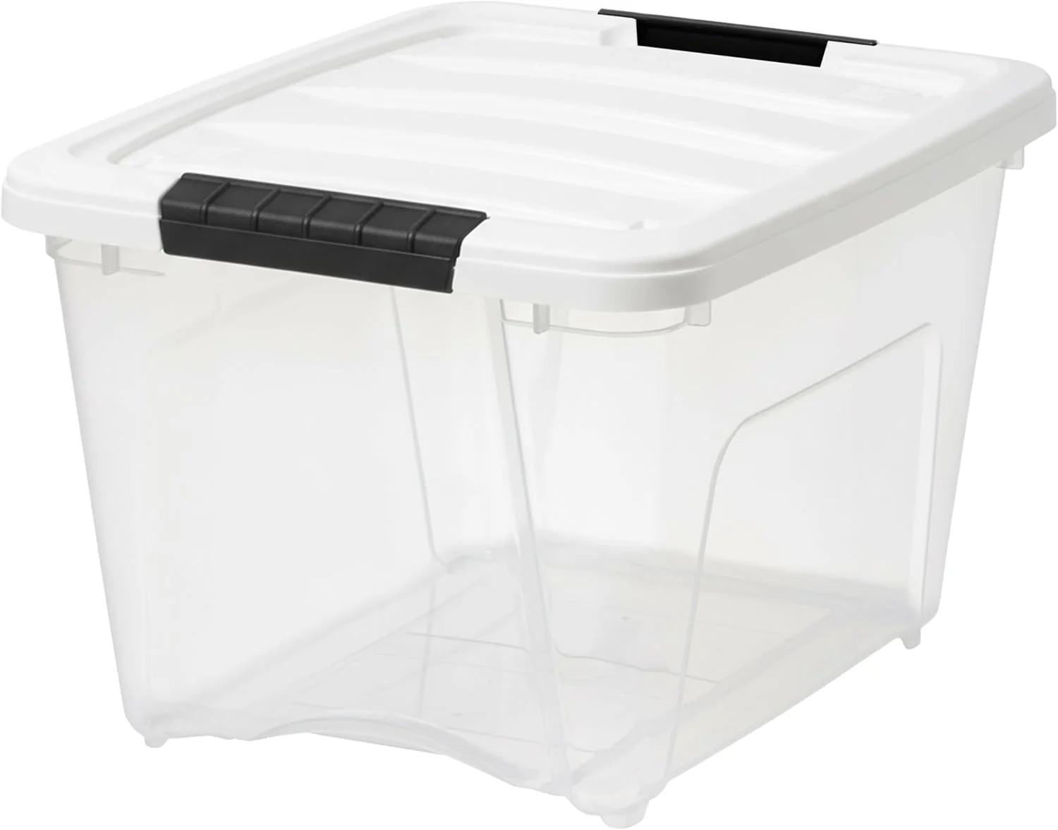 19 Qt Stackable Plastic Storage Bins with Lids, 6 Pack - Image 4