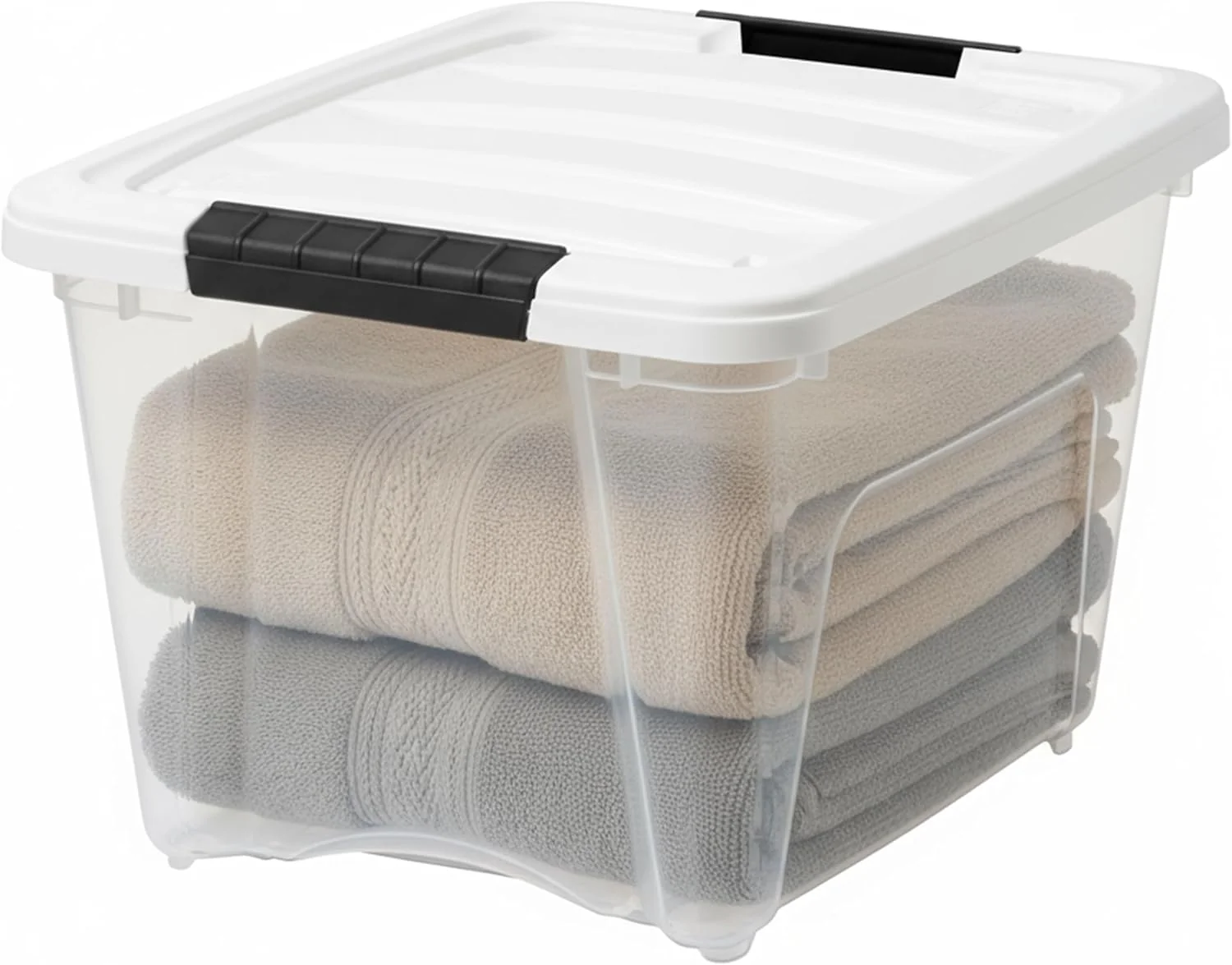 19 Qt Stackable Plastic Storage Bins with Lids, 6 Pack - Image 5