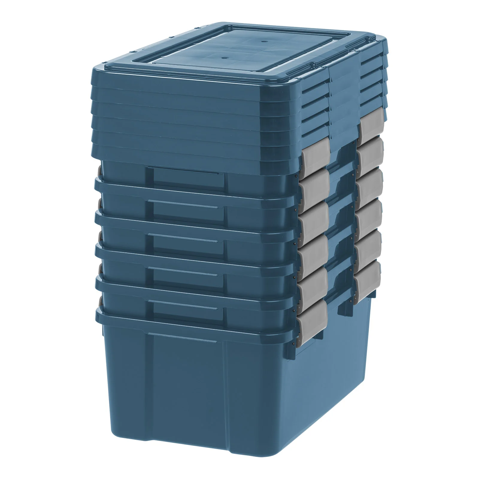 19Qt. Eco-Friendly Heavy Duty Totes for Storage with Easy-Grip Handles, 6 Pack - Image 3