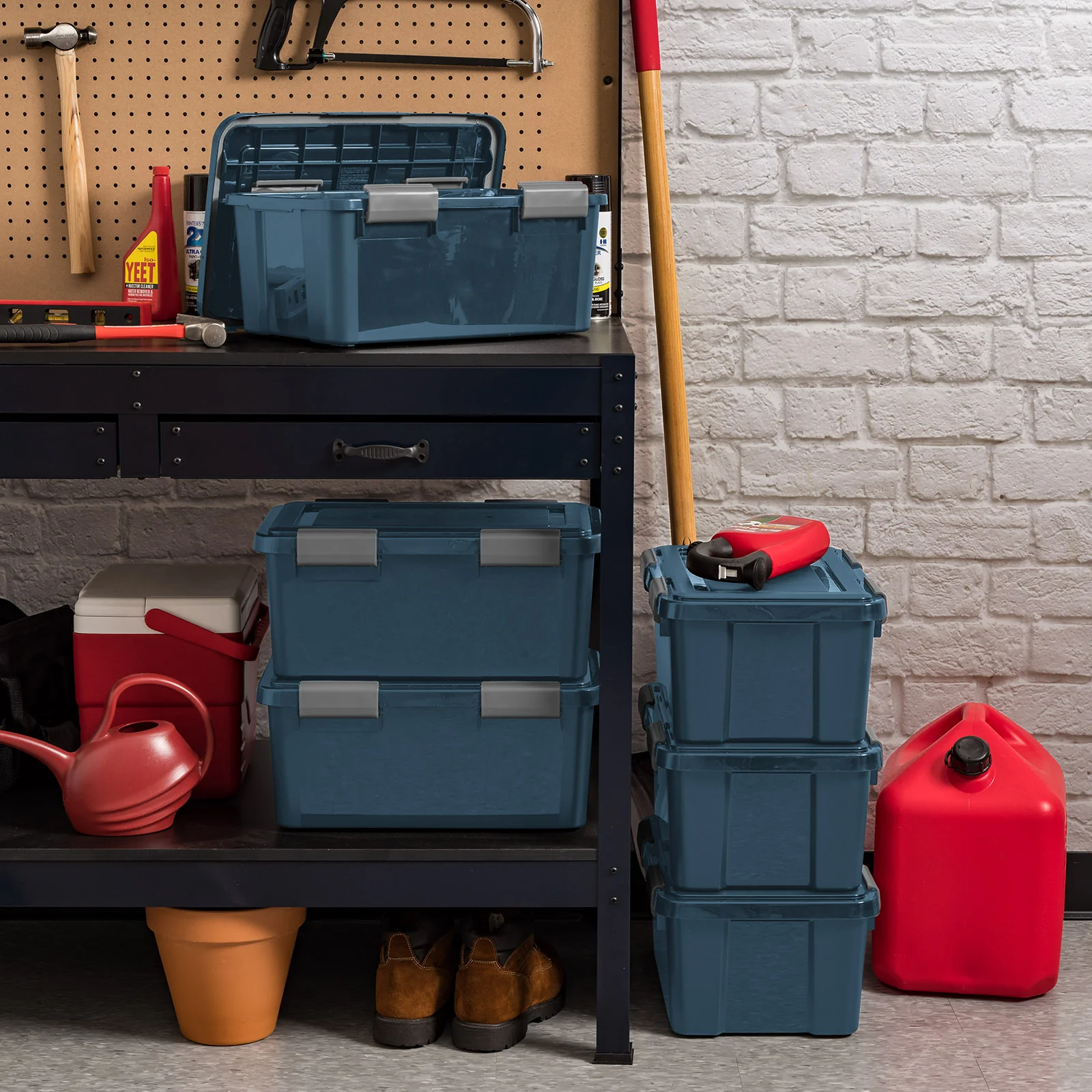 19Qt. Eco-Friendly Heavy Duty Totes for Storage with Easy-Grip Handles, 6 Pack - Image 7