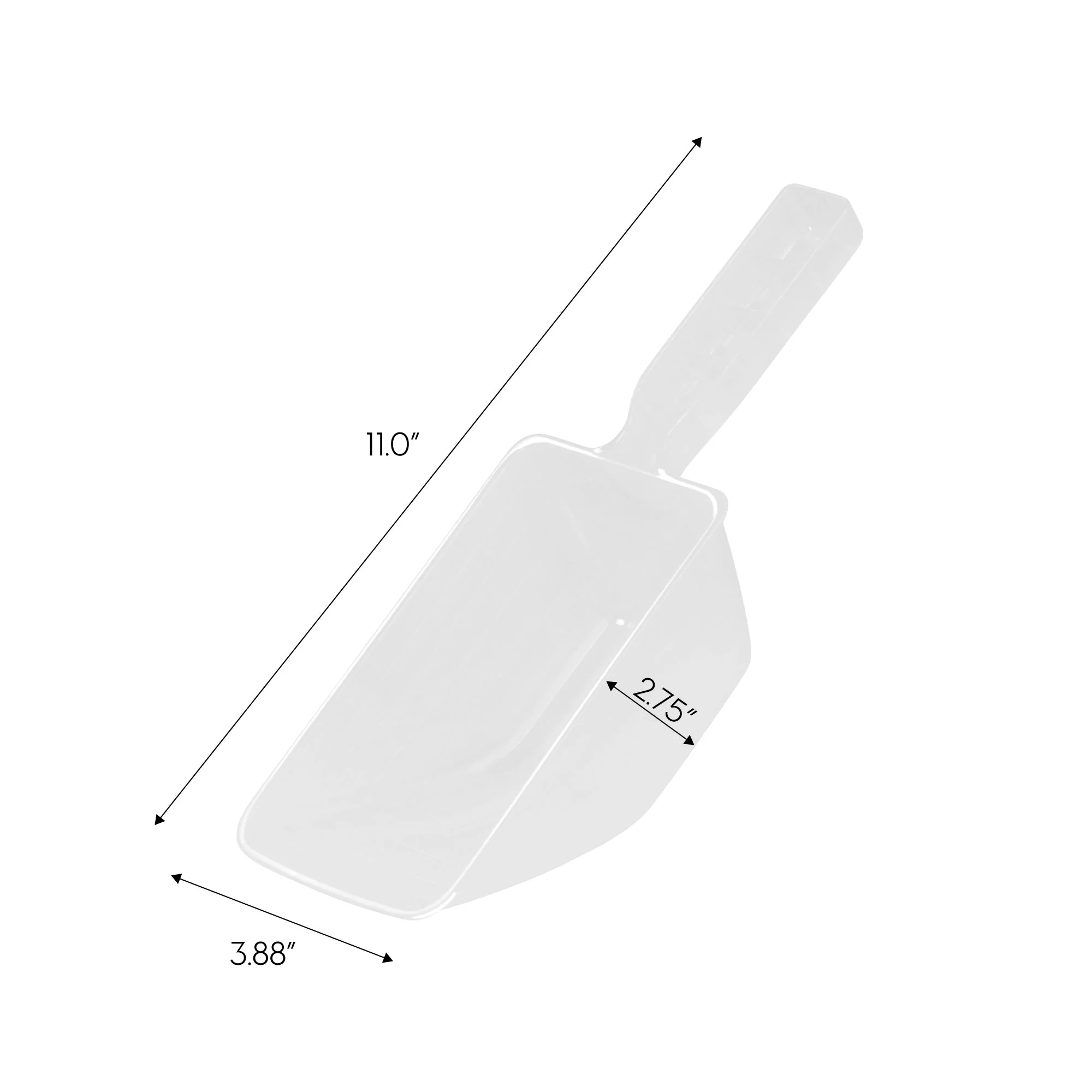 2-Cup Pet Food Scoop, 12 Pack, Clear - Image 5
