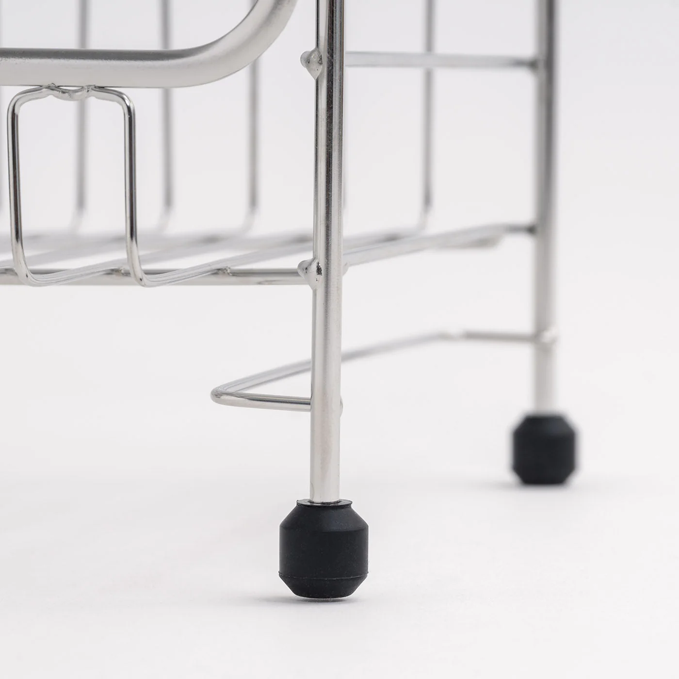2-tier Medium Dish Rack with Drain Spout Black - Image 4