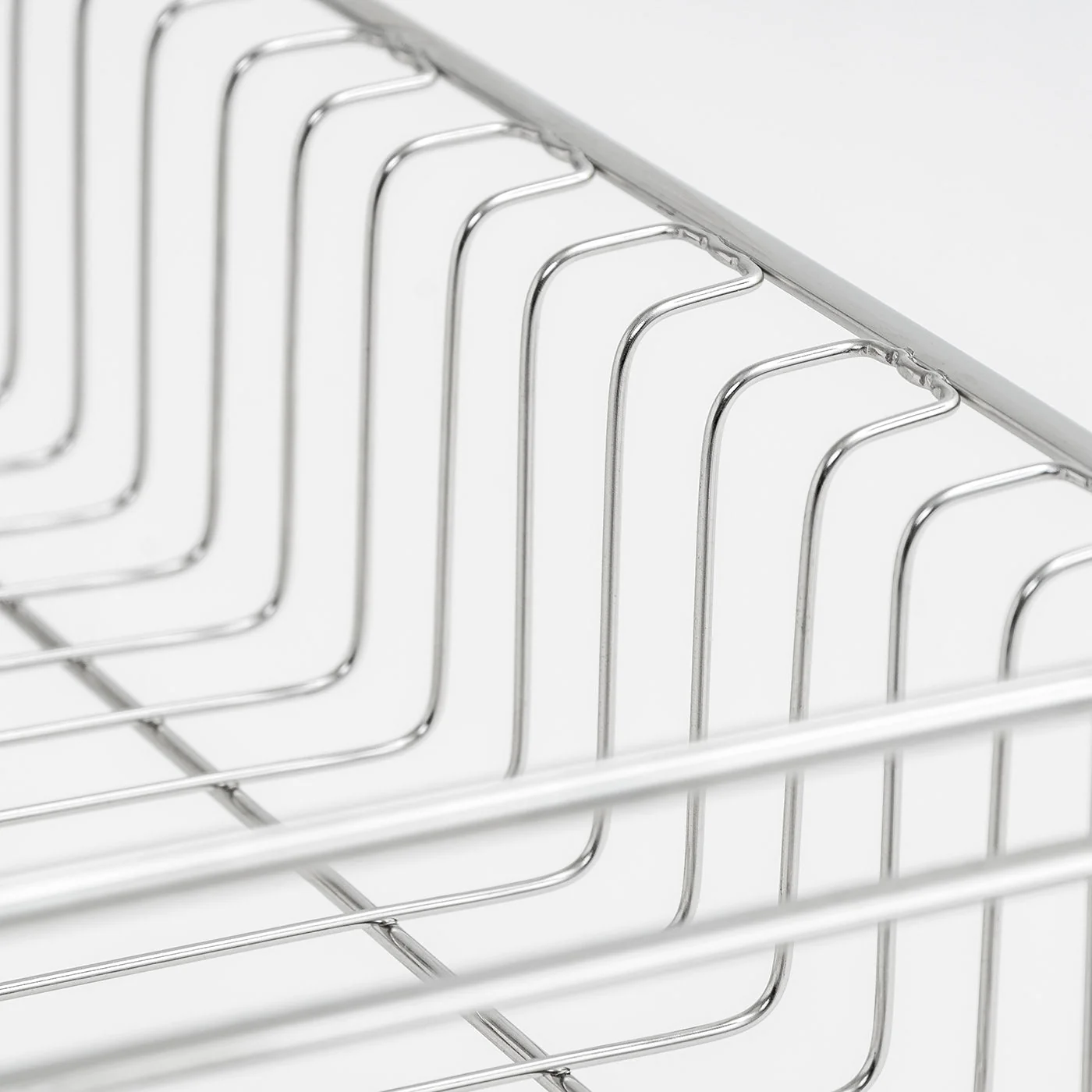 2-tier Medium Dish Rack with Drain Spout Black - Image 6