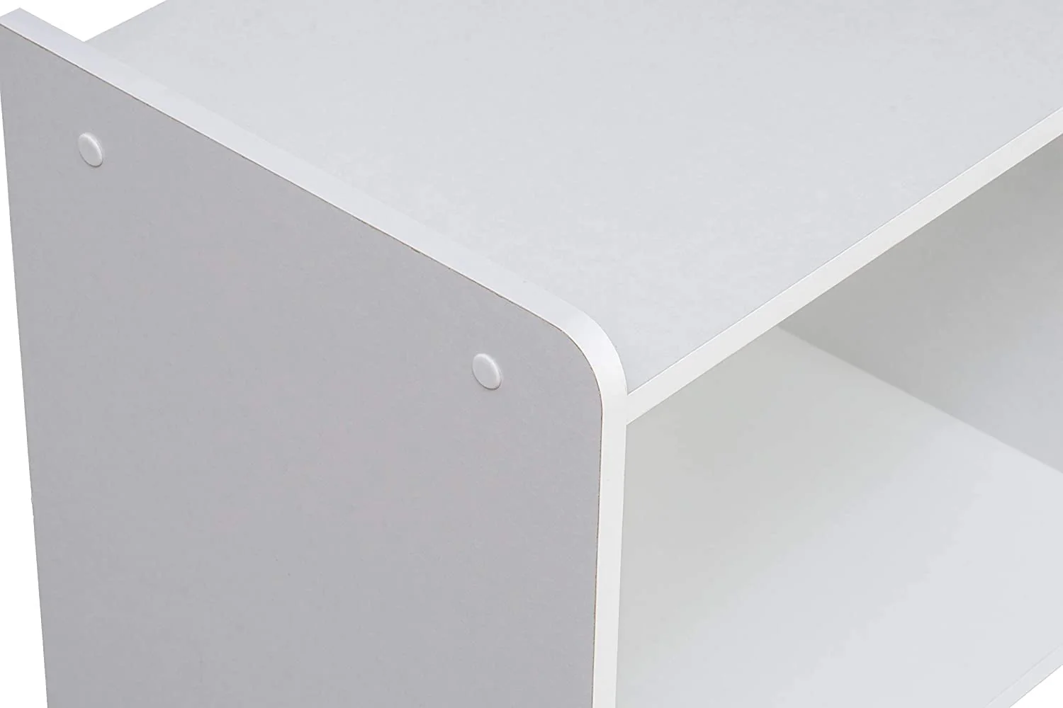 2-Tier Shelf Organizer with Easy Access Angled Cubby - White - Image 4