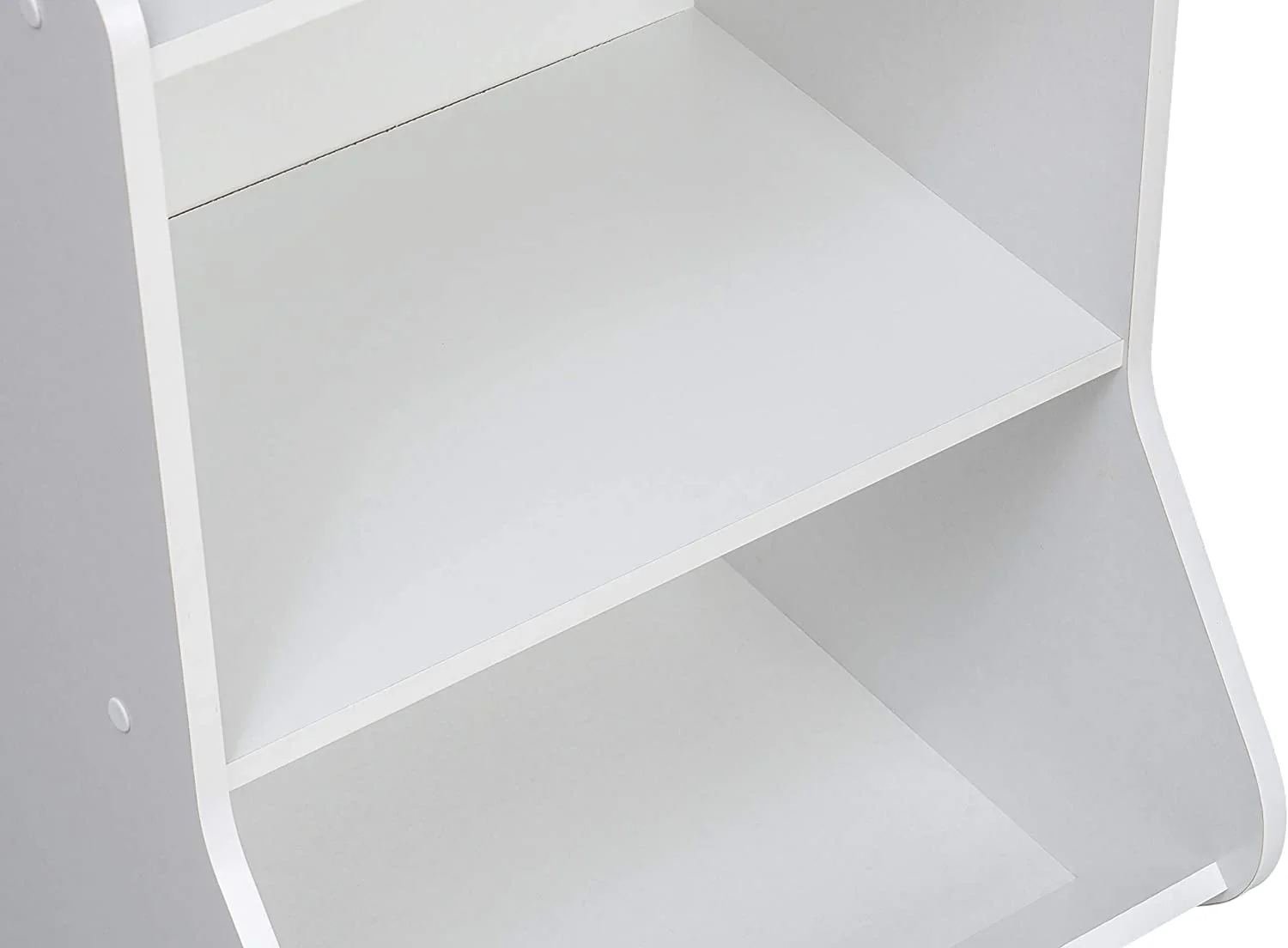 2-Tier Shelf Organizer with Easy Access Angled Cubby - White - Image 5