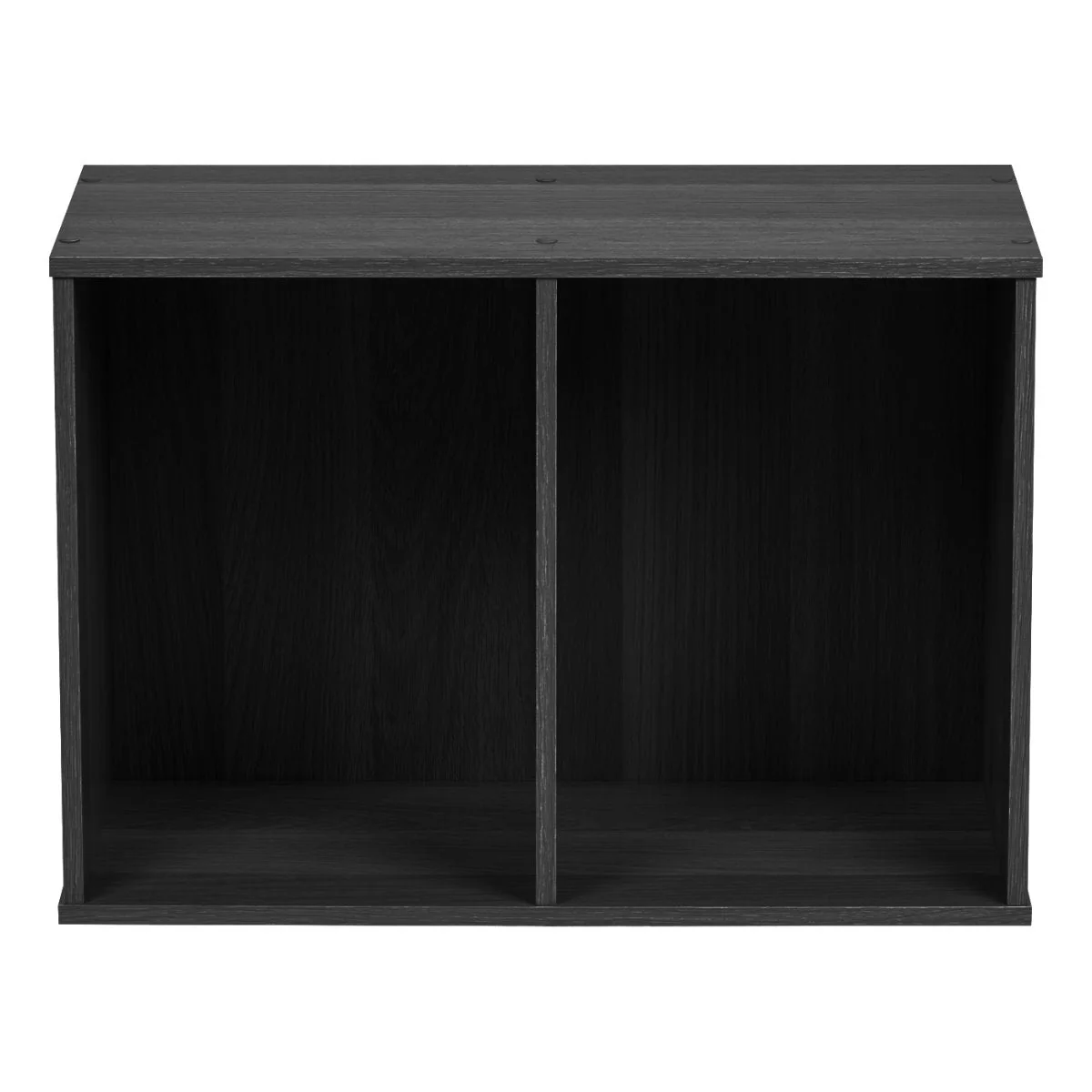 2-Tier Wood Storage Shelf, Black - Image 2