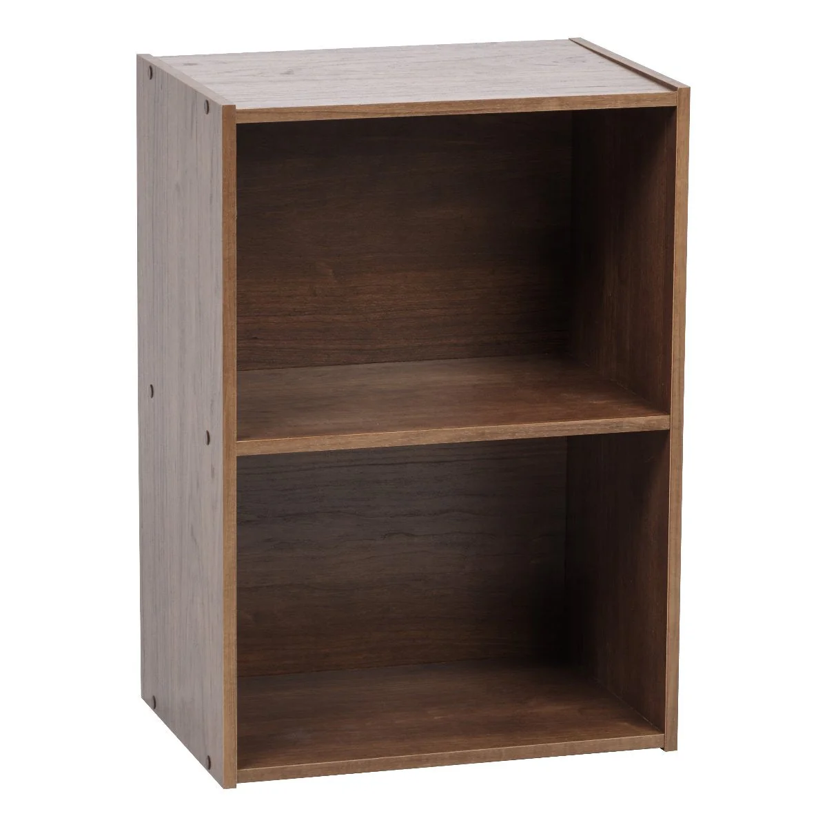 2-Tier Wood Storage Shelf, Brown