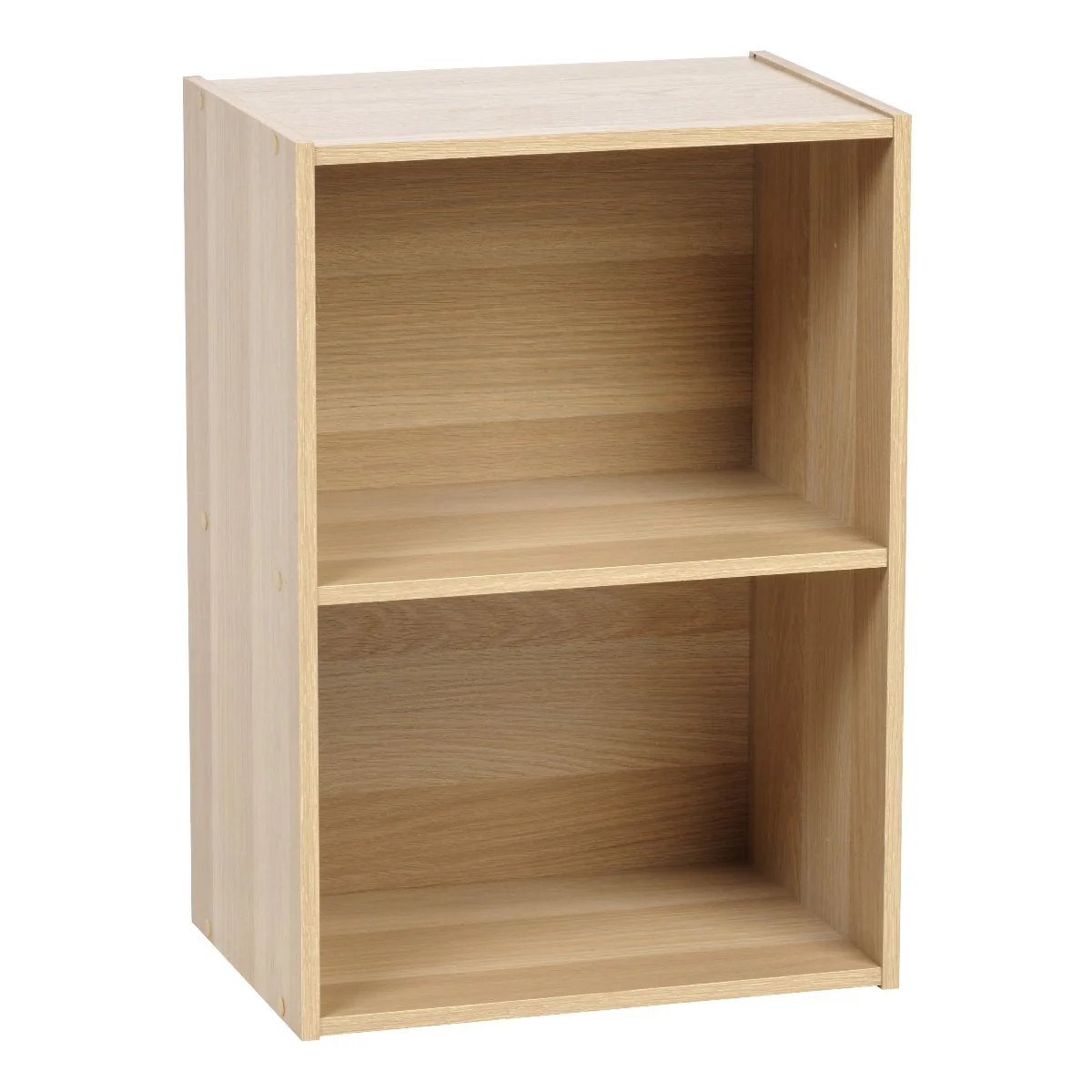 2-Tier Wood Storage Shelf, Light Brown