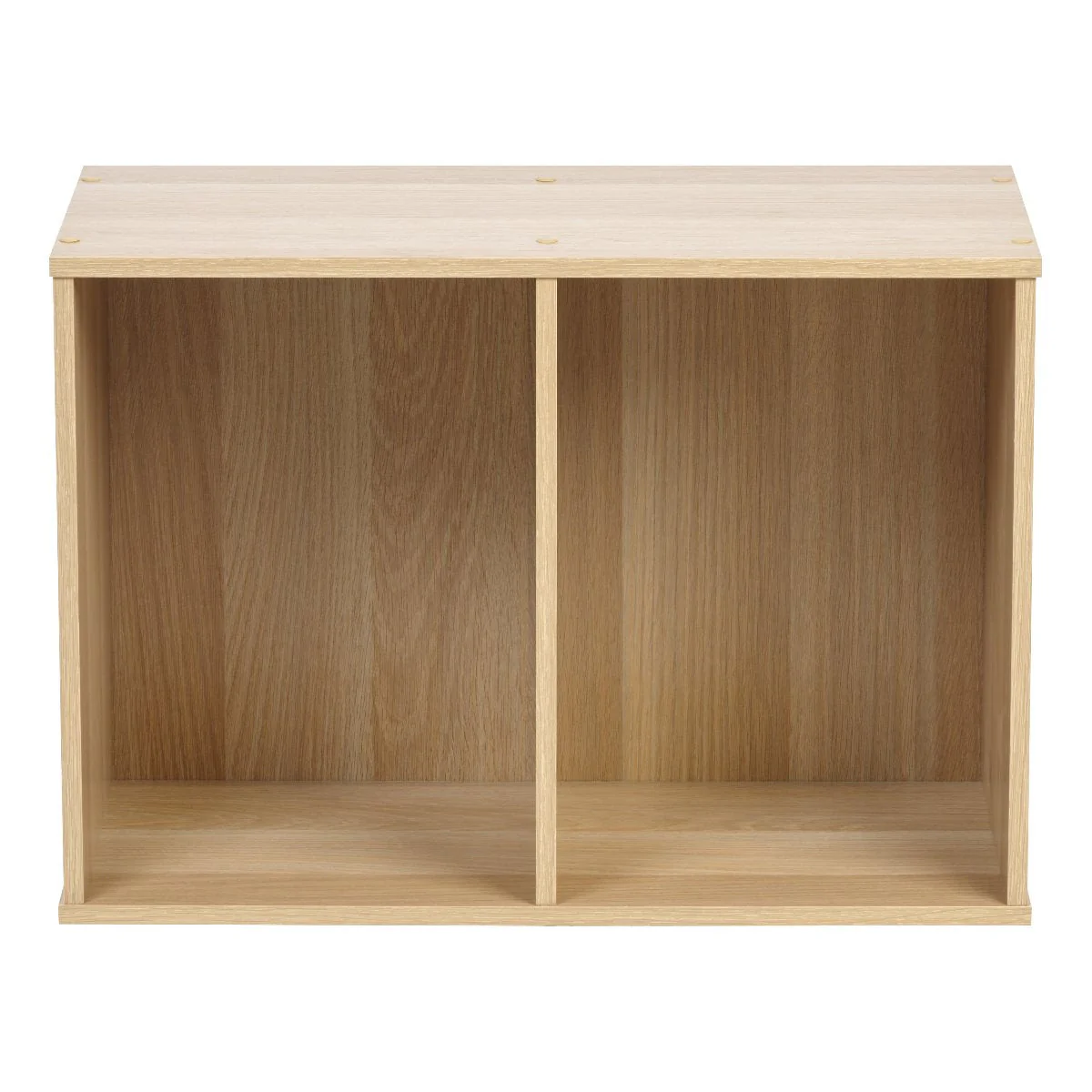 2-Tier Wood Storage Shelf, Light Brown - Image 2
