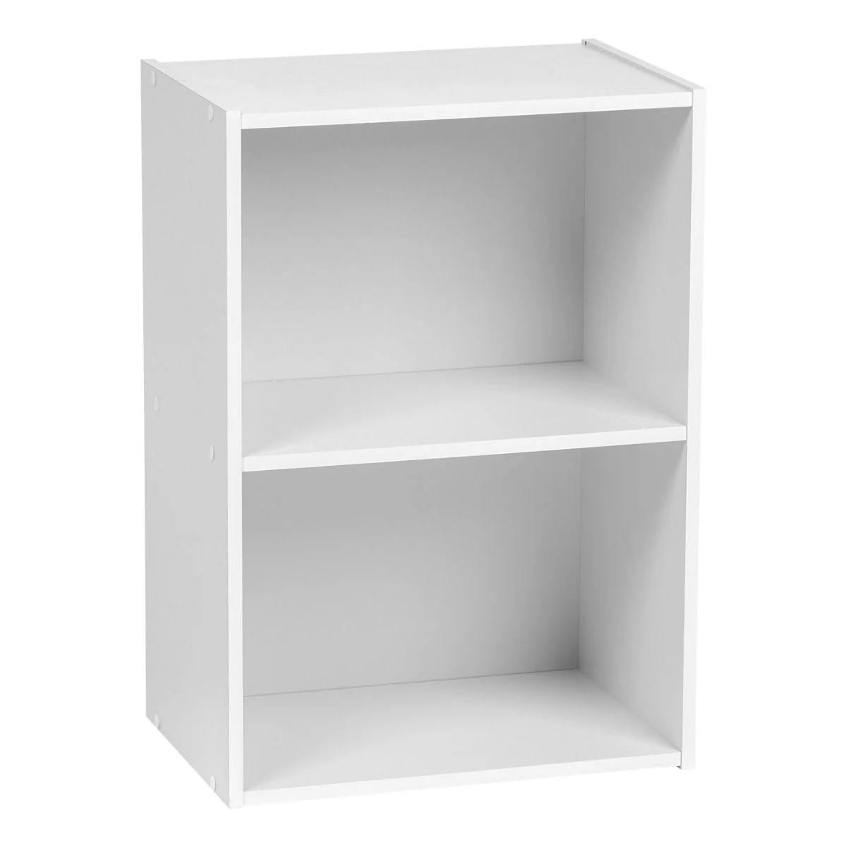 2-Tier Wood Storage Shelf, White
