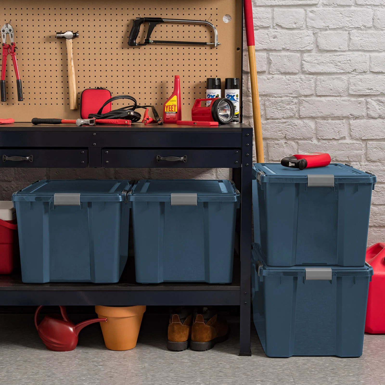 20 Gallon Eco-Friendly Heavy Duty Totes for Storage with Easy-Grip Handles, 4 Pack - Image 7
