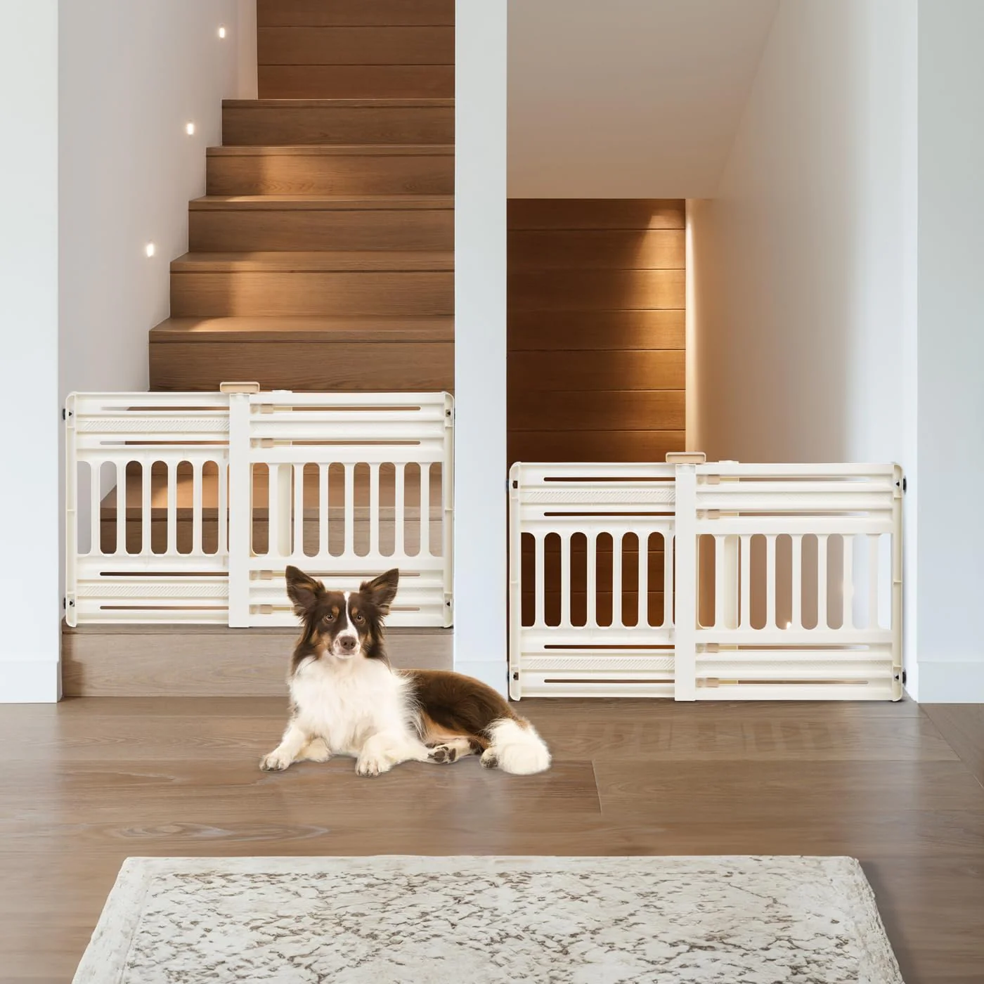 24"-39" Adjustable Indoor Pet Barrier, 2-Pack, White
