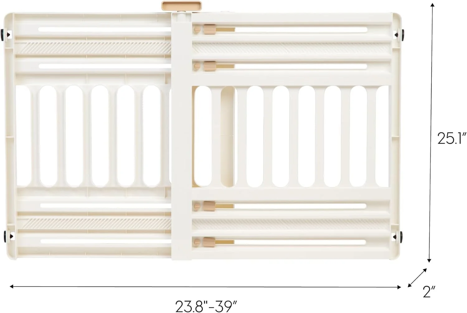 24"-39" Adjustable Indoor Pet Barrier, 2-Pack, White - Image 2