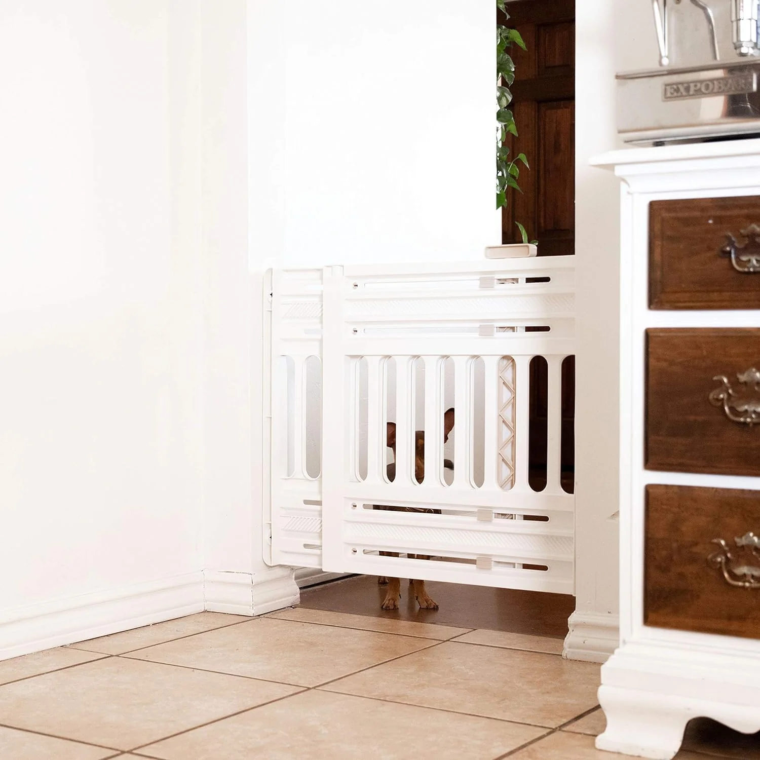 24"-39" Adjustable Indoor Pet Barrier, 2-Pack, White - Image 3