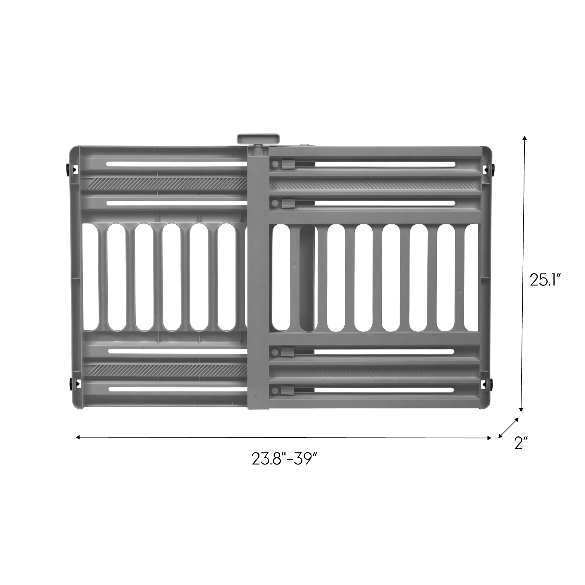 24"-39" Adjustable Indoor Pet Barrier, Grey - Image 2