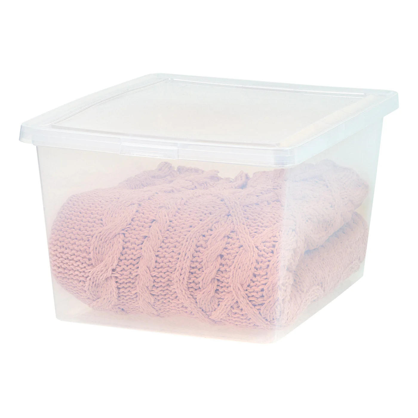 24.5 Quart Plastic Storage Bin Tote Organizing Container with Latching Lid for Shoes, Heels, Action Figures, Crayons/Pens, Art Supplies, Stackable and Nestable, 4 Pack, Clear - Image 4
