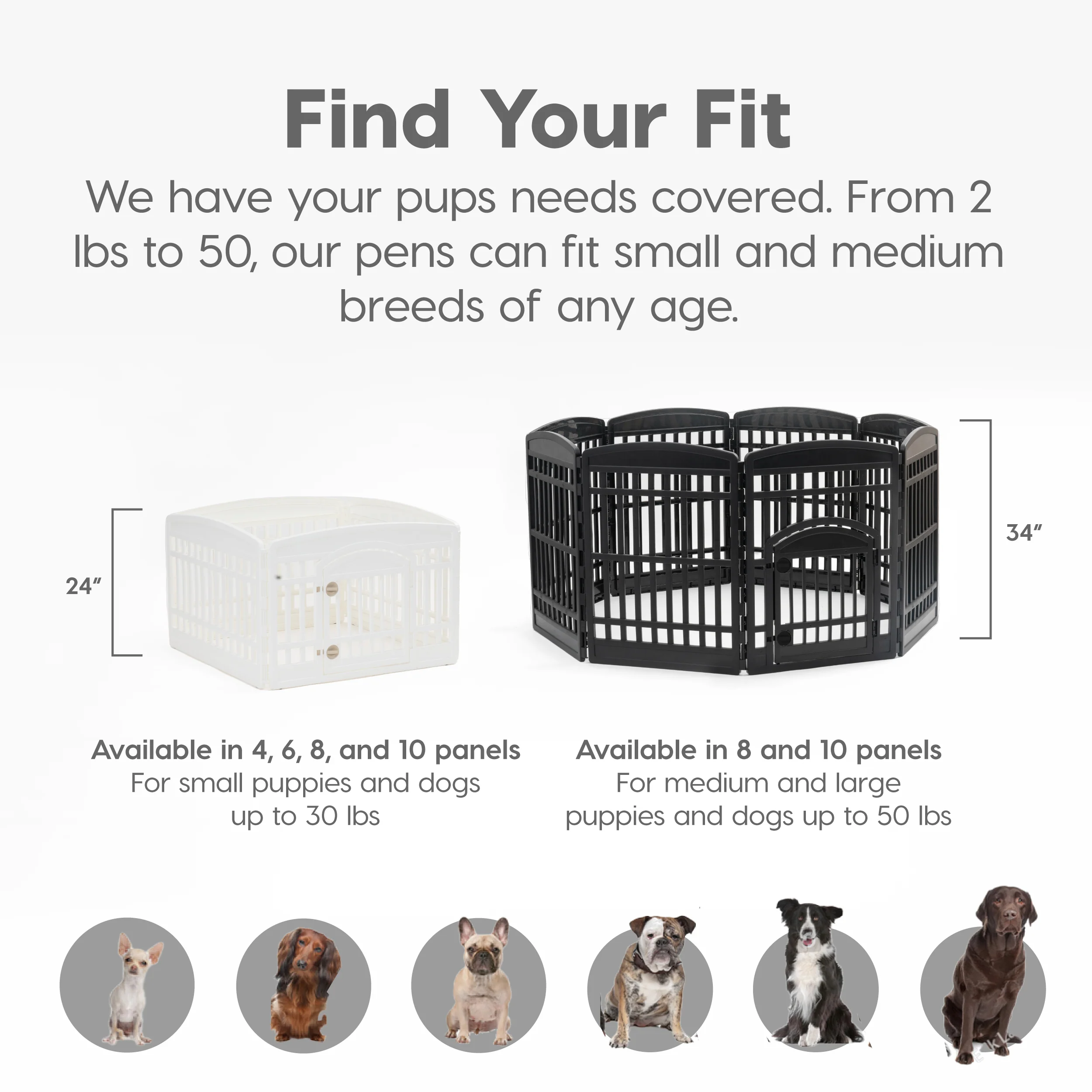 24" Exercise 4-Panel Pet Dog Playpen without door - Image 11