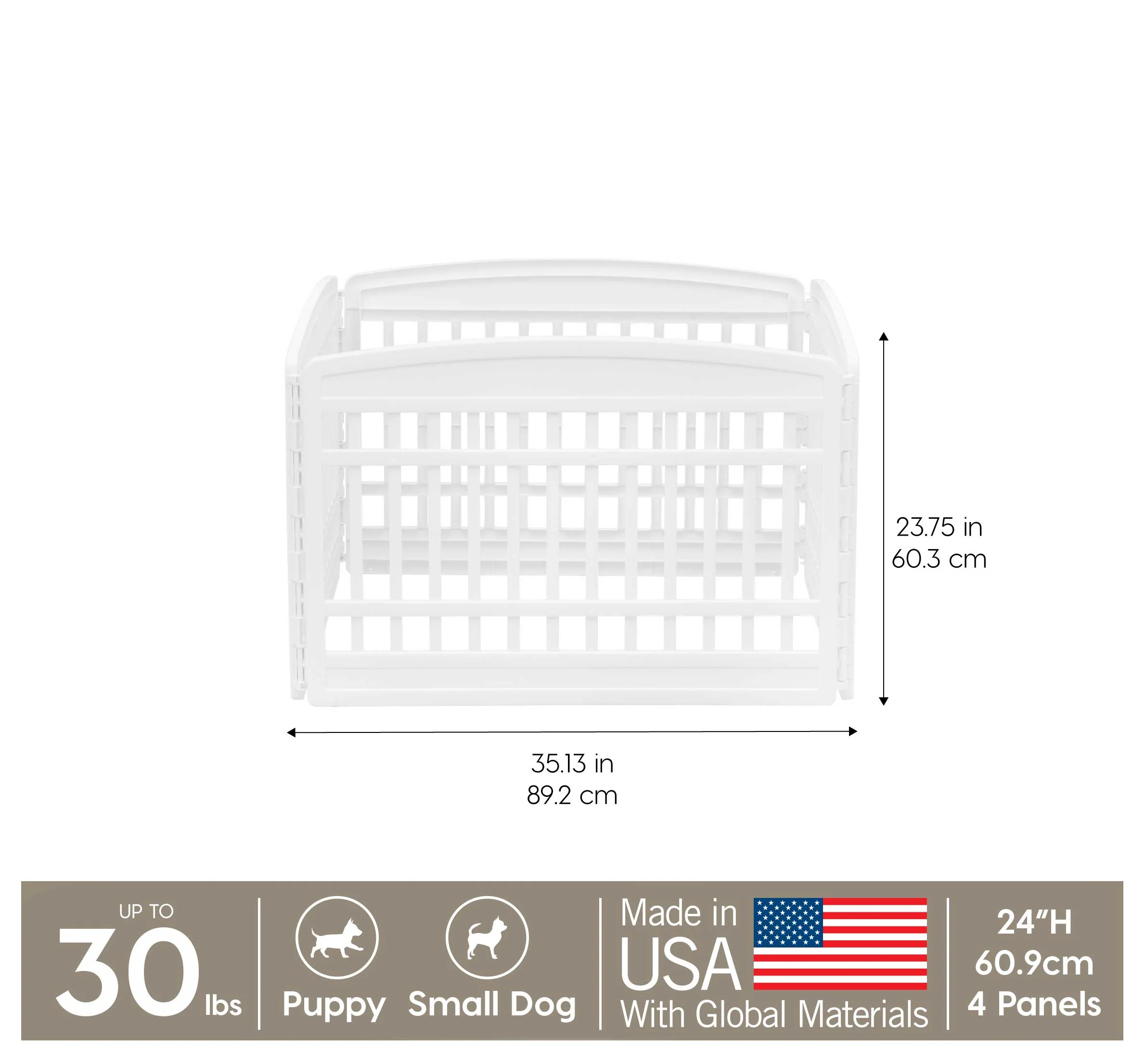 24" Exercise 4-Panel Pet Dog Playpen without door - Image 9