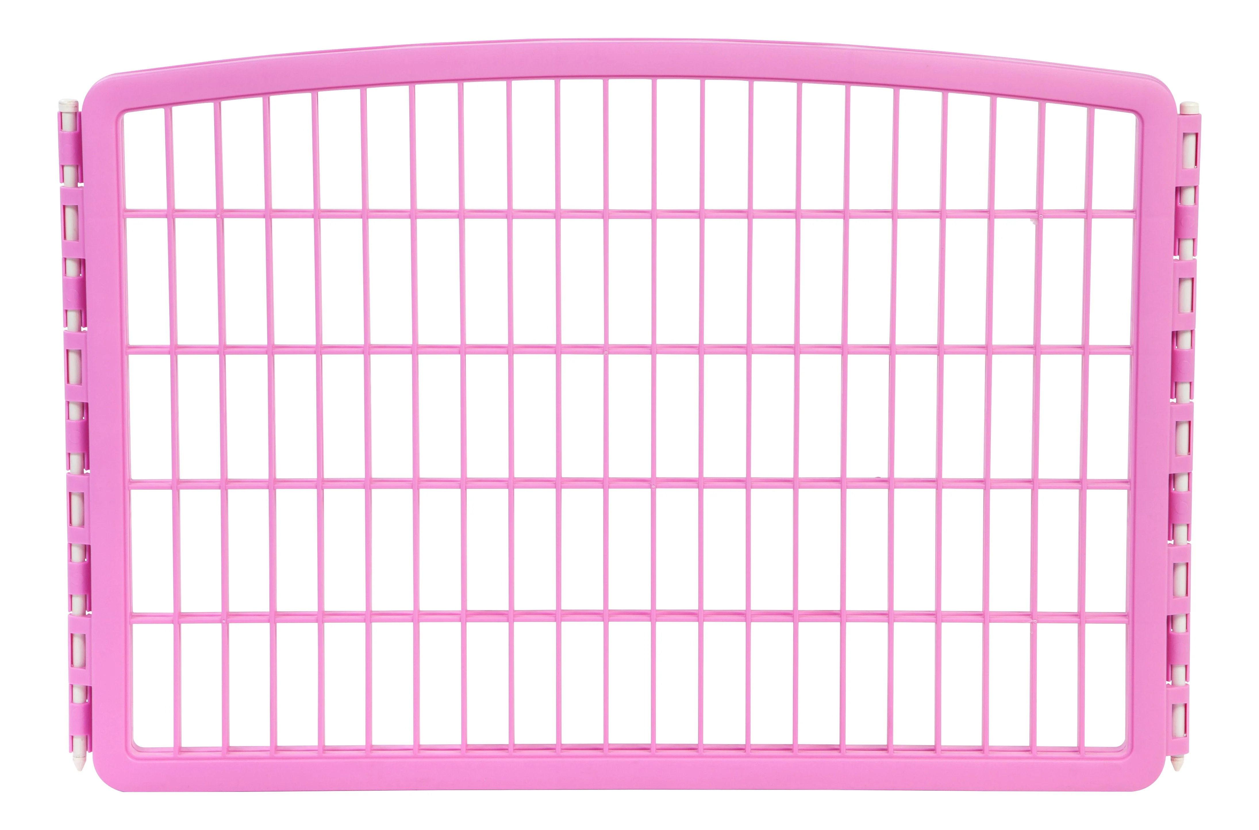 24'' Exercise 4-Panel Pet Playpen without Door, Pink - Image 3
