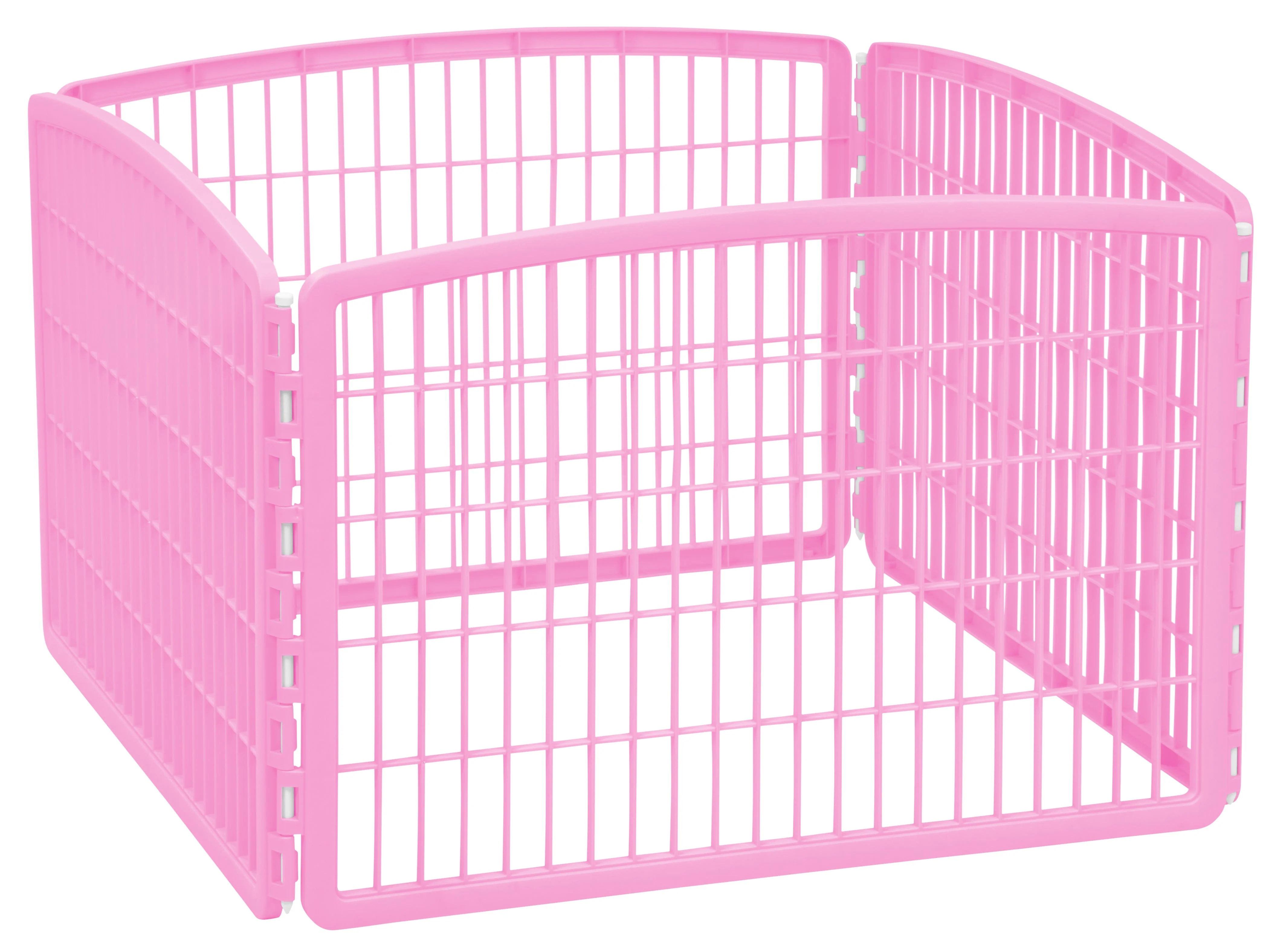 24'' Exercise 4-Panel Pet Playpen without Door, Pink - Image 4