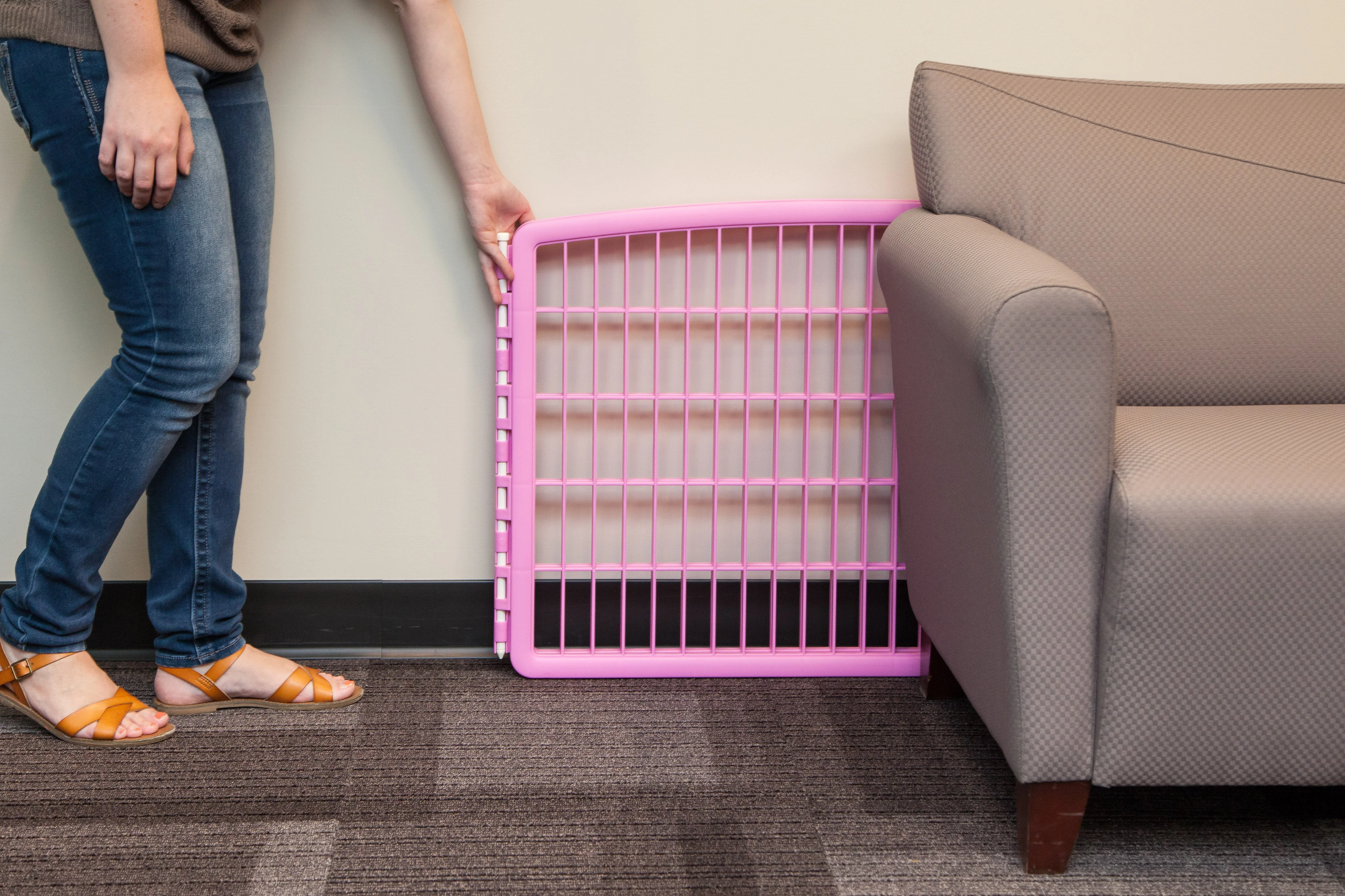 24'' Exercise 4-Panel Pet Playpen without Door, Pink - Image 6