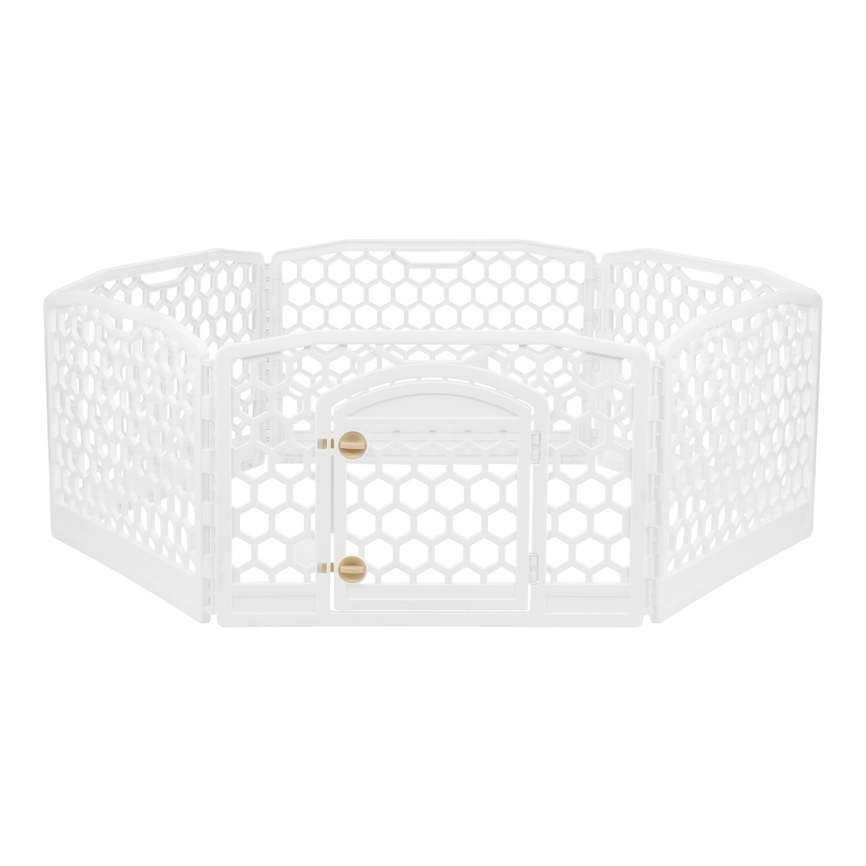 24-inch Exercise Pet Playpen with Door, White - Image 8