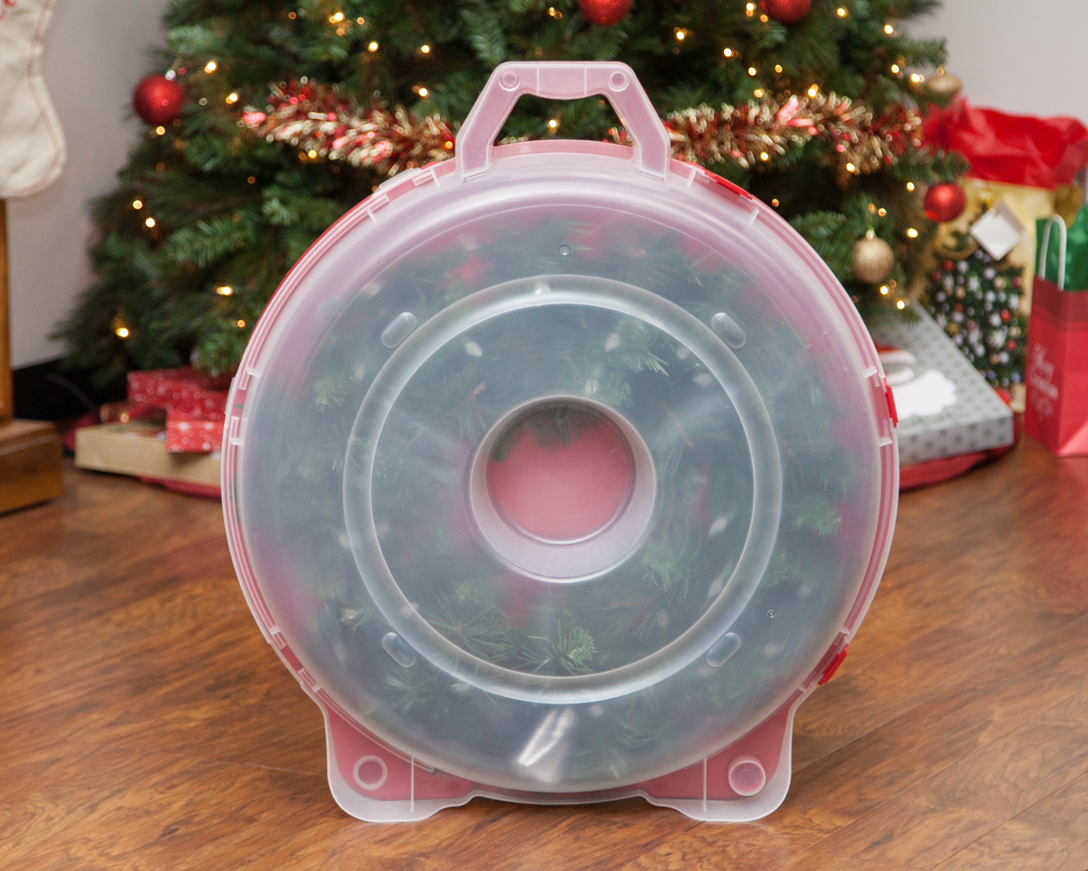 24" Wreath Box, 2 Pack - Red - Image 4