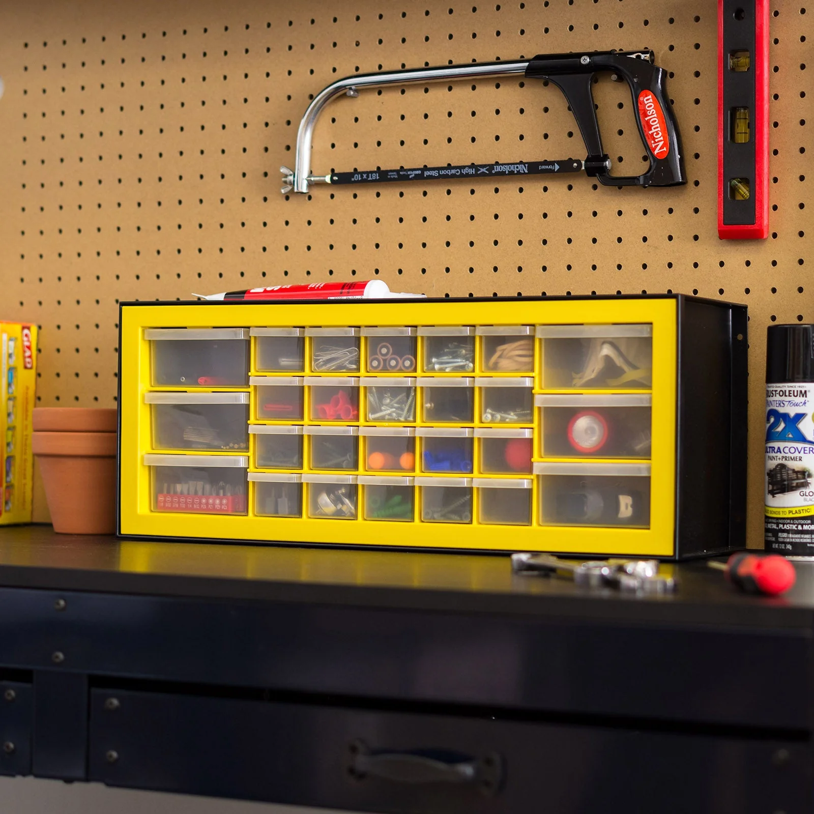 26 Drawer Parts Cabinet, Black/Yellow - Image 4