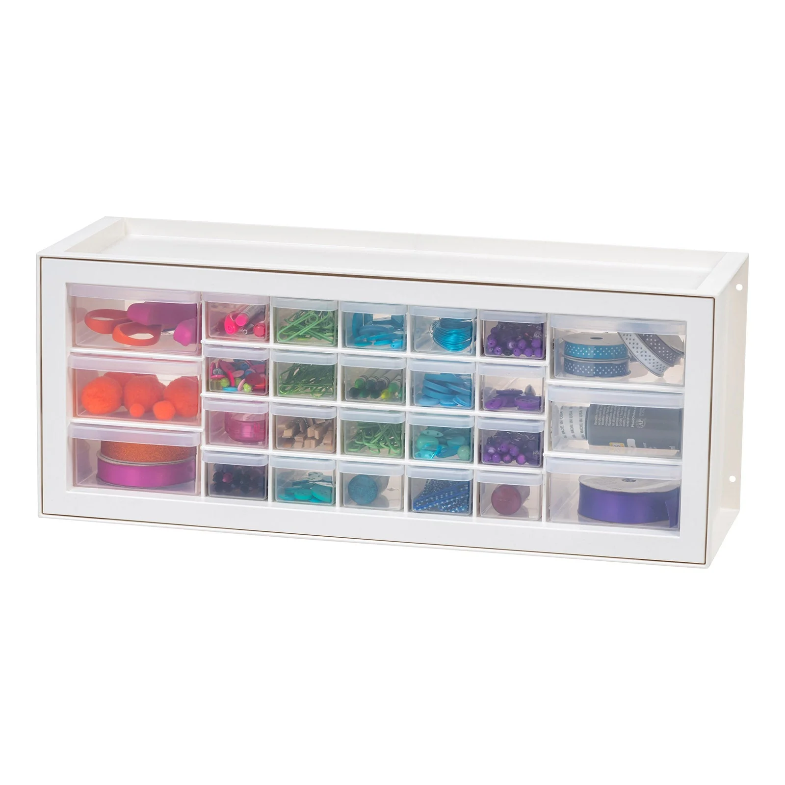 26 Drawer Sewing and Craft Parts Cabinet, White - Image 2