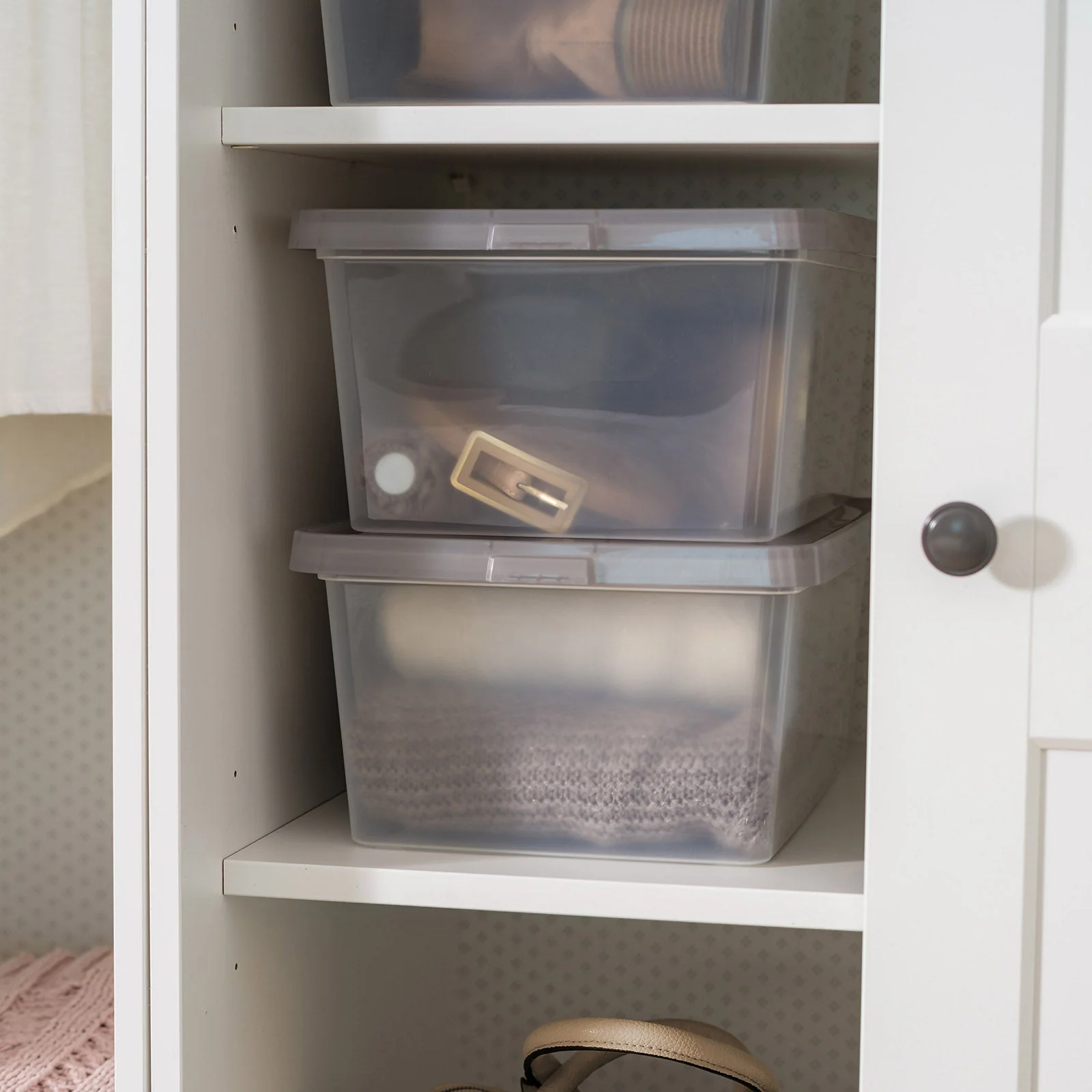 3.6 Gallon Snap Top Plastic Storage Box, Clear with Gray Lid, Pack of 6 - Image 5
