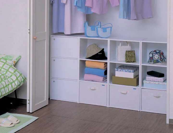 3-Door Wood Storage Shelf, White - Image 4