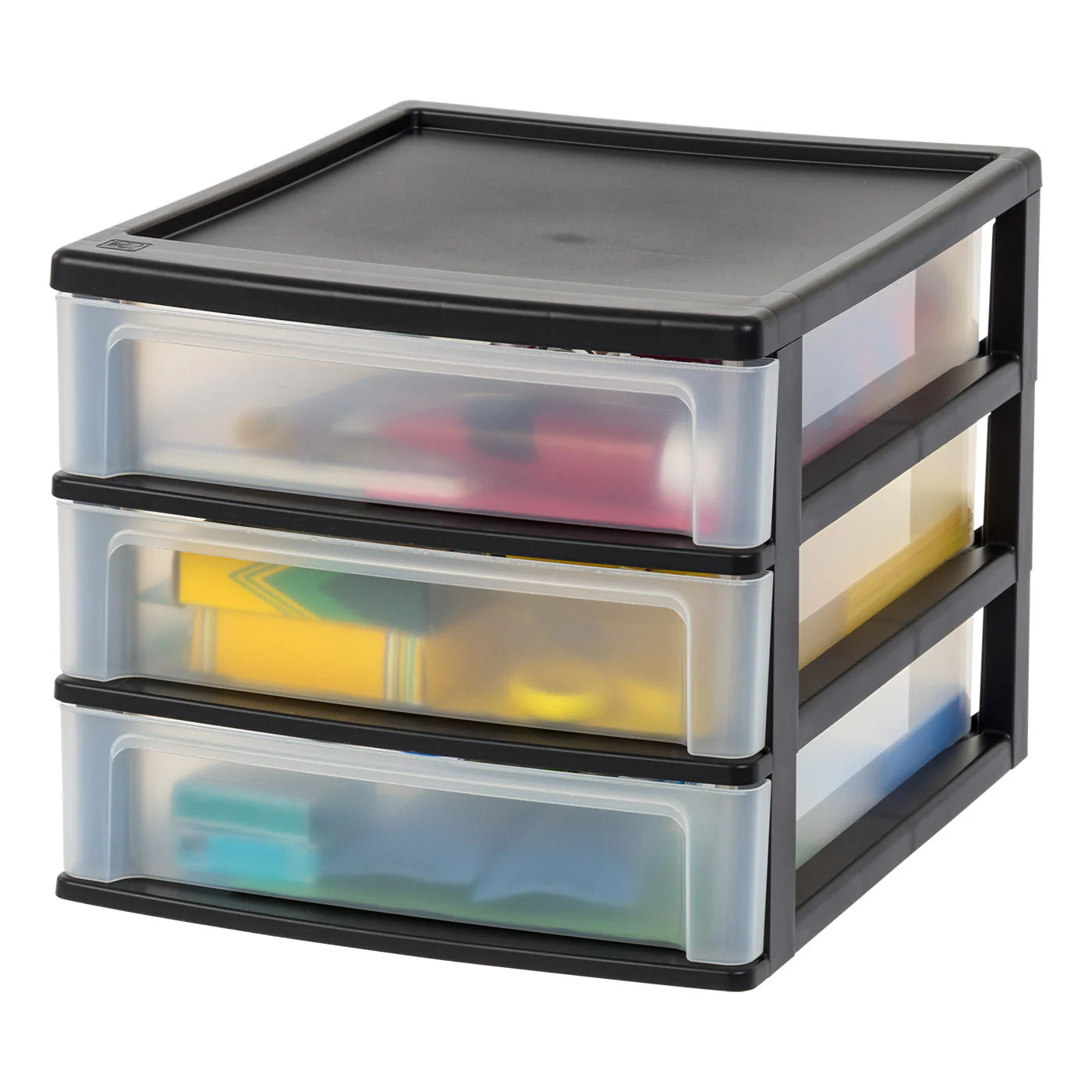 3-Drawer Desktop-Organizer Plastic-Drawer Office-Supplies File-Holder - Image 5