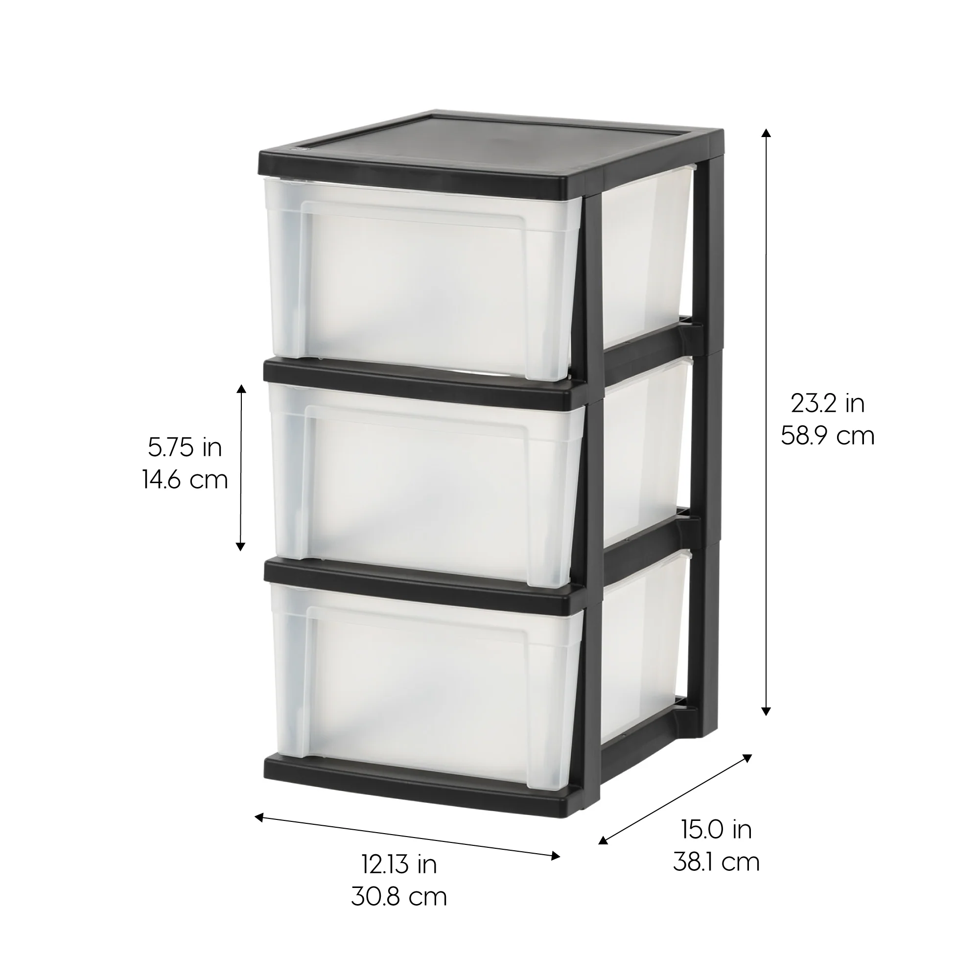 3 Drawer Plastic Organizers and Storage 2 Pack - Image 3