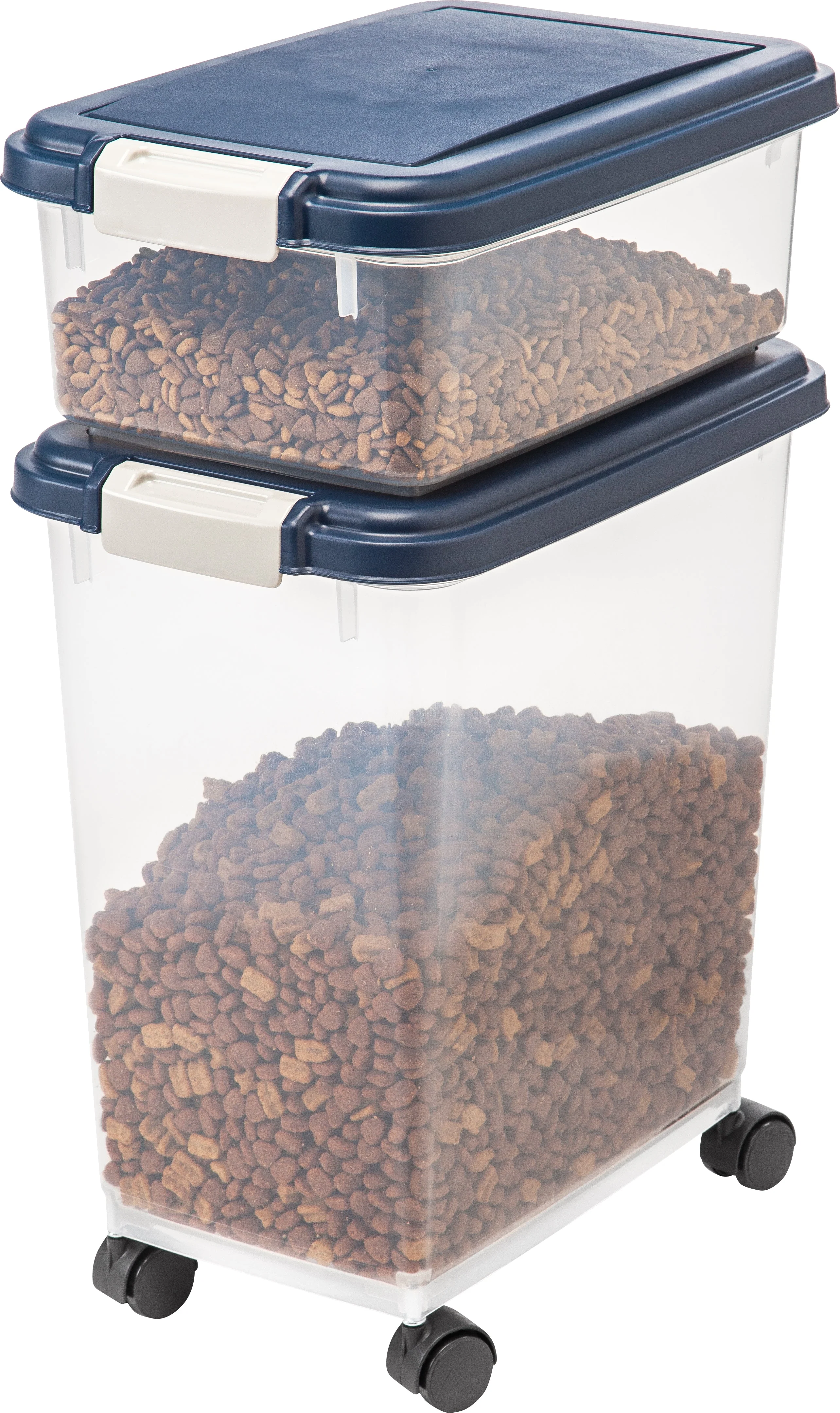 3-Piece WeatherPro® Airtight Pet Food Container Combo, Navy Blue - Image 6