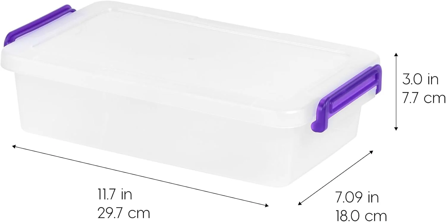 3 Qt. Plastic Craft Storage Container Bins with Lids, 10 Pack - Image 2