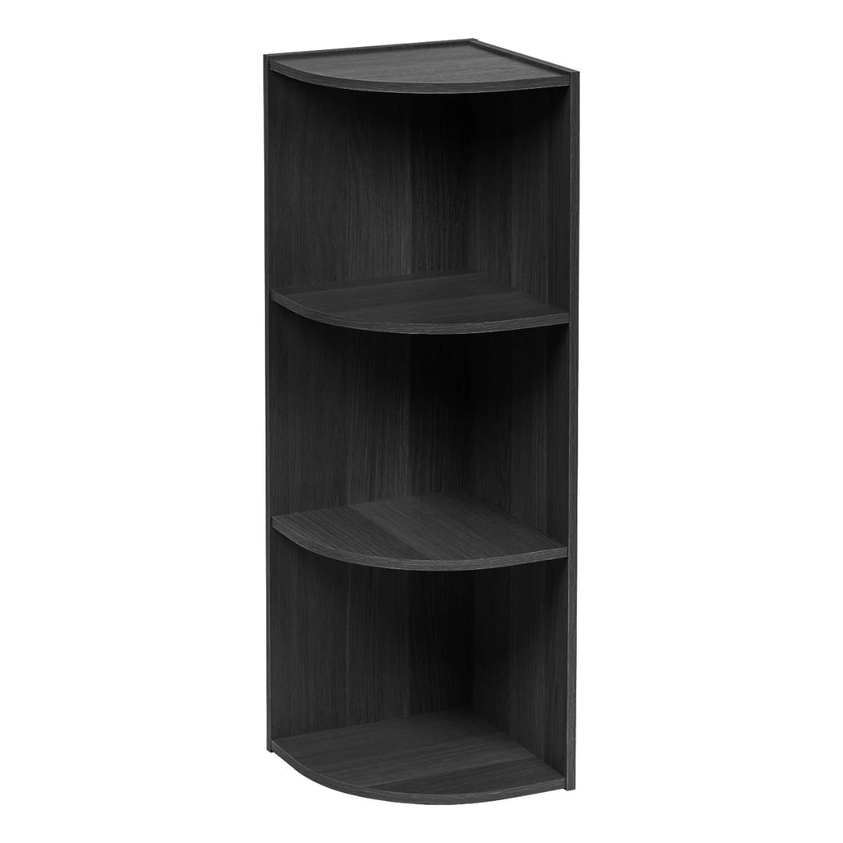 3-Tier Corner Curved Shelf Organizer, Black - Image 4
