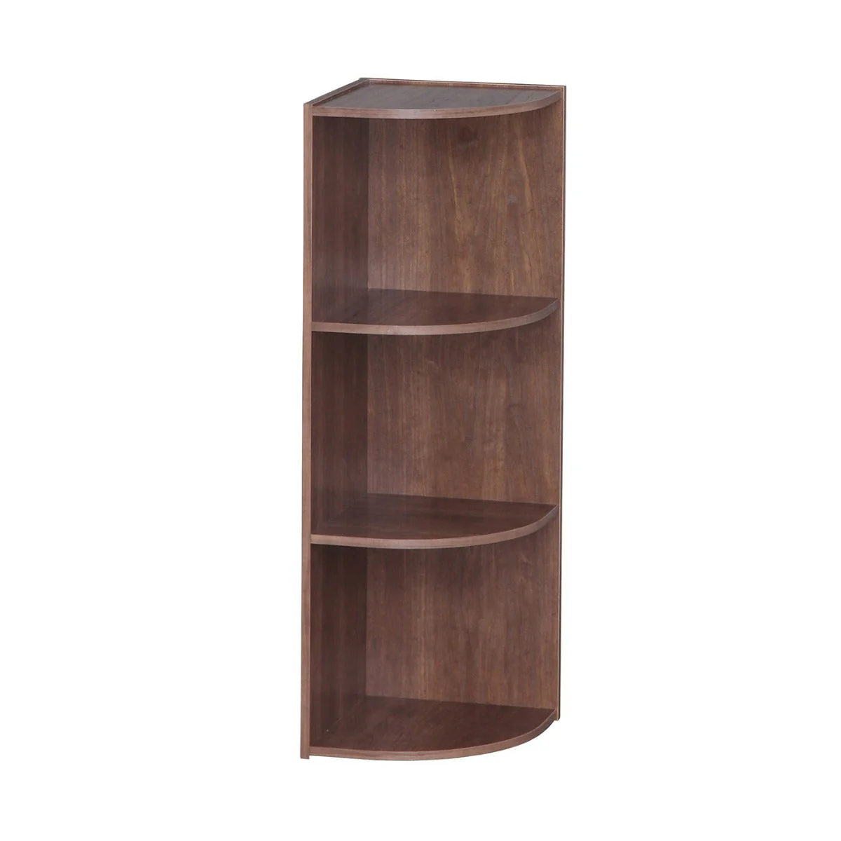 3-Tier Corner Curved Shelf Organizer, Brown