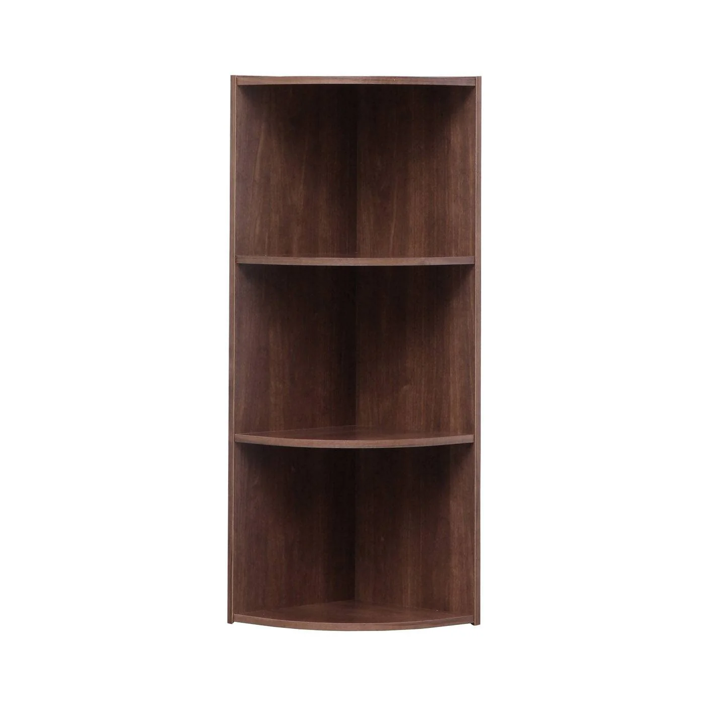 3-Tier Corner Curved Shelf Organizer, Brown - Image 2