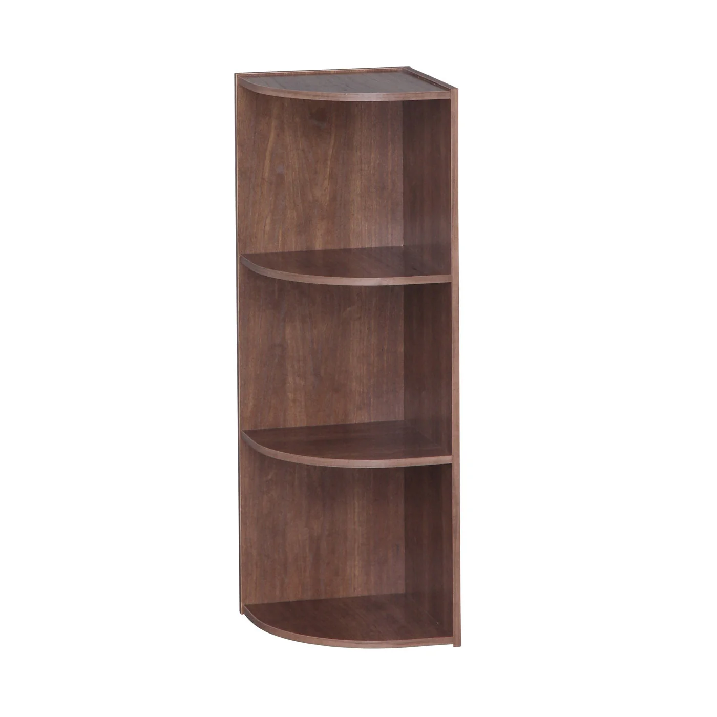 3-Tier Corner Curved Shelf Organizer, Brown - Image 4
