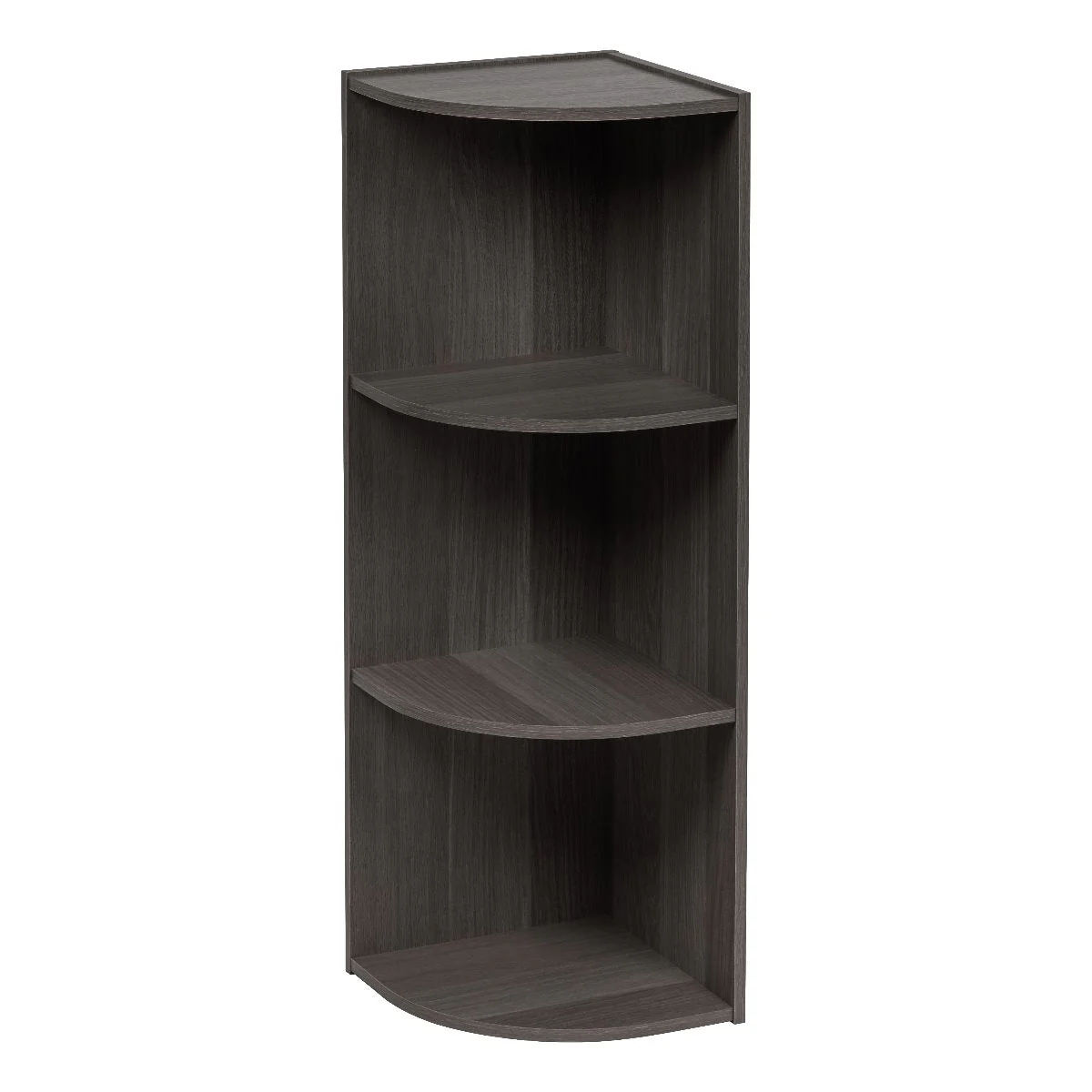 3-Tier Corner Curved Shelf Organizer, Gray - Image 2